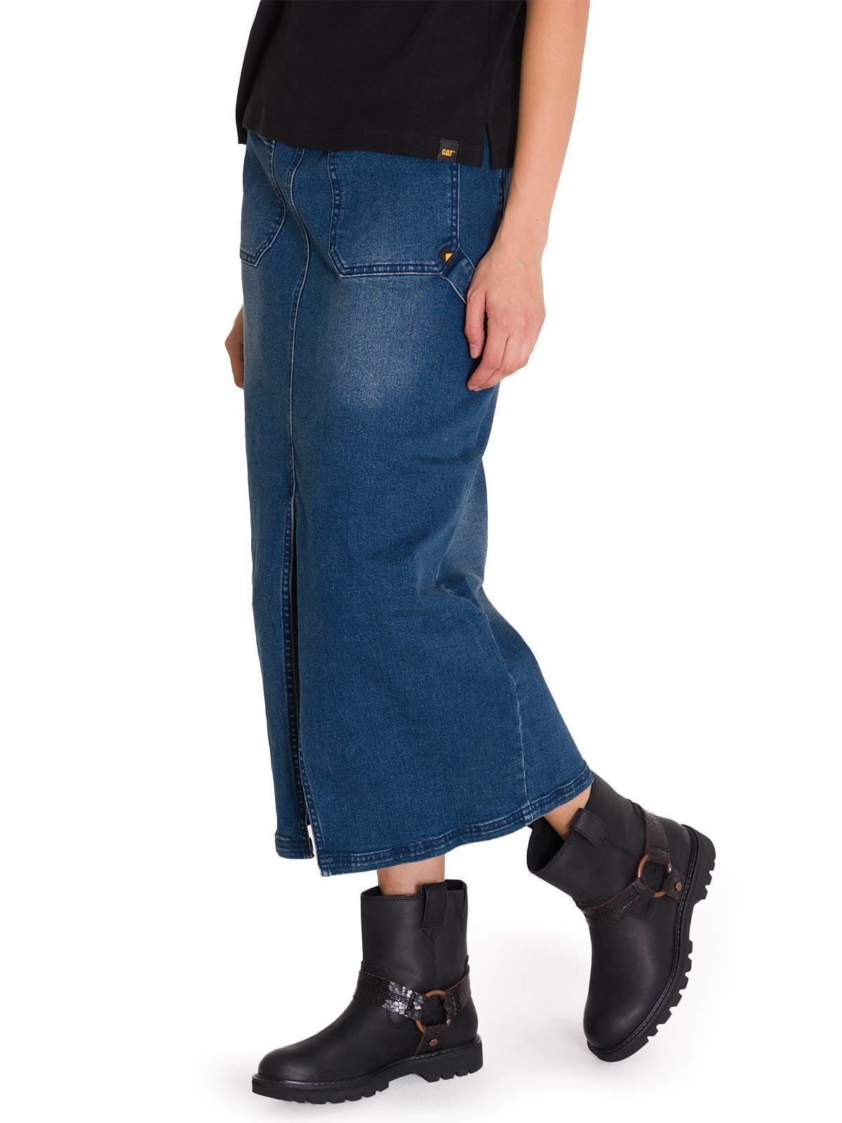 Falda Casual Carpenter Maxi Mujer Denim-1