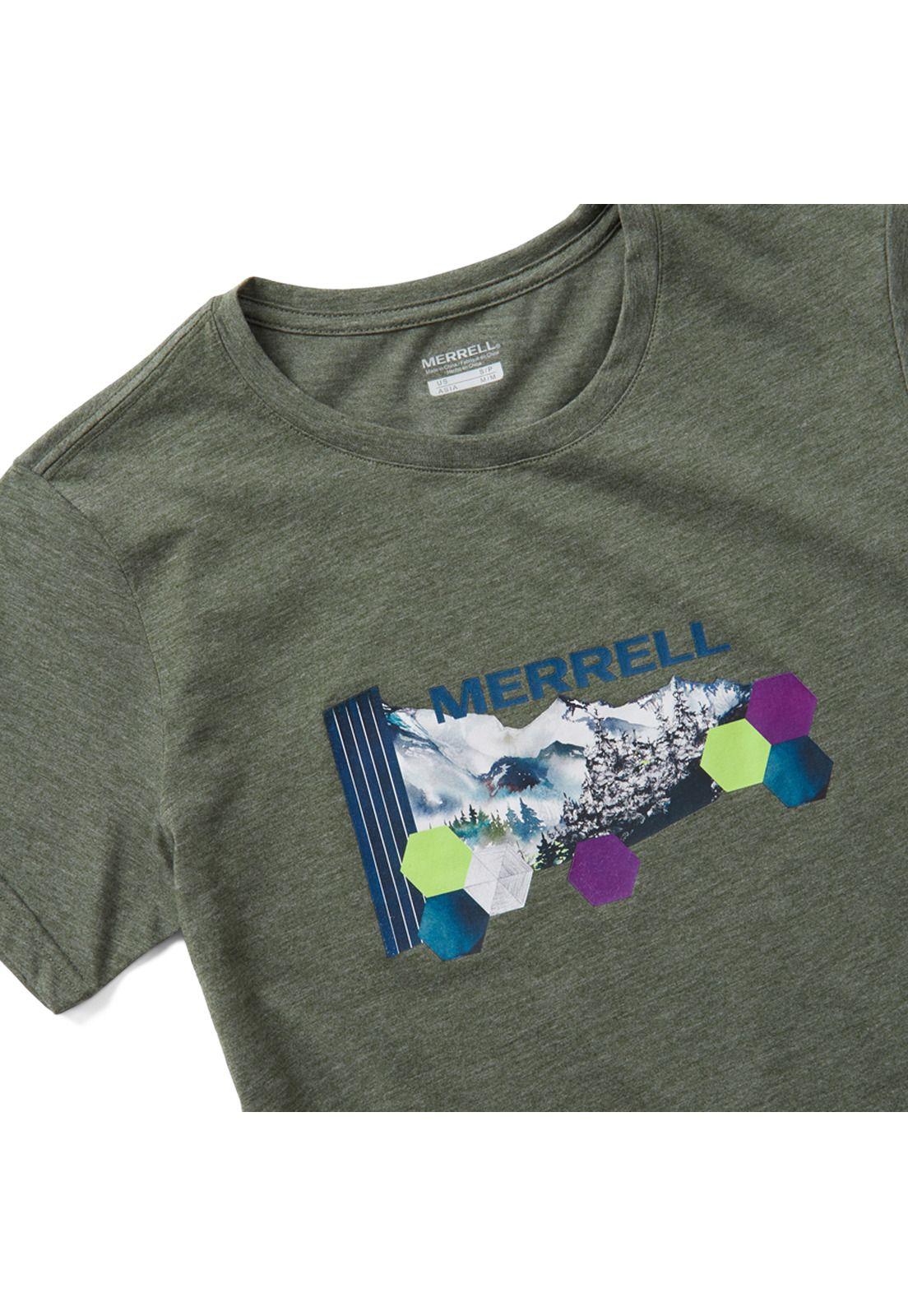 Polera Manga Corta W Merrell Crew Verde-1