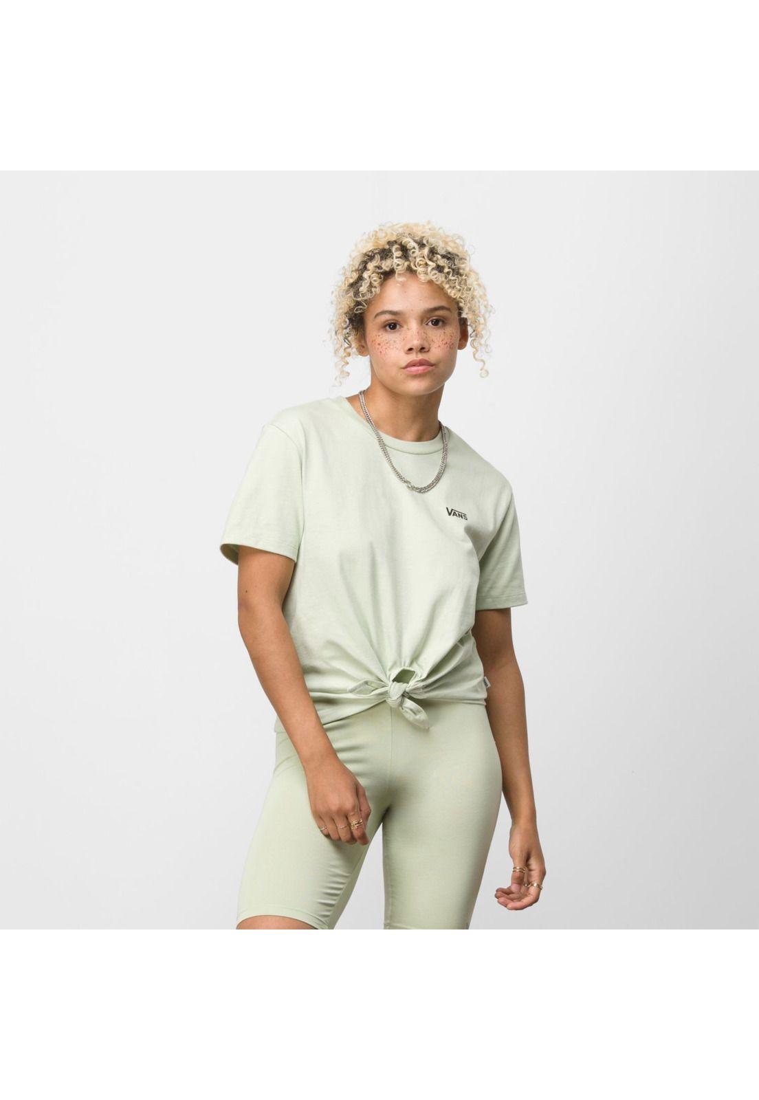 Polera M/C Mujer Wm Junior V Knot Celadon Green-0