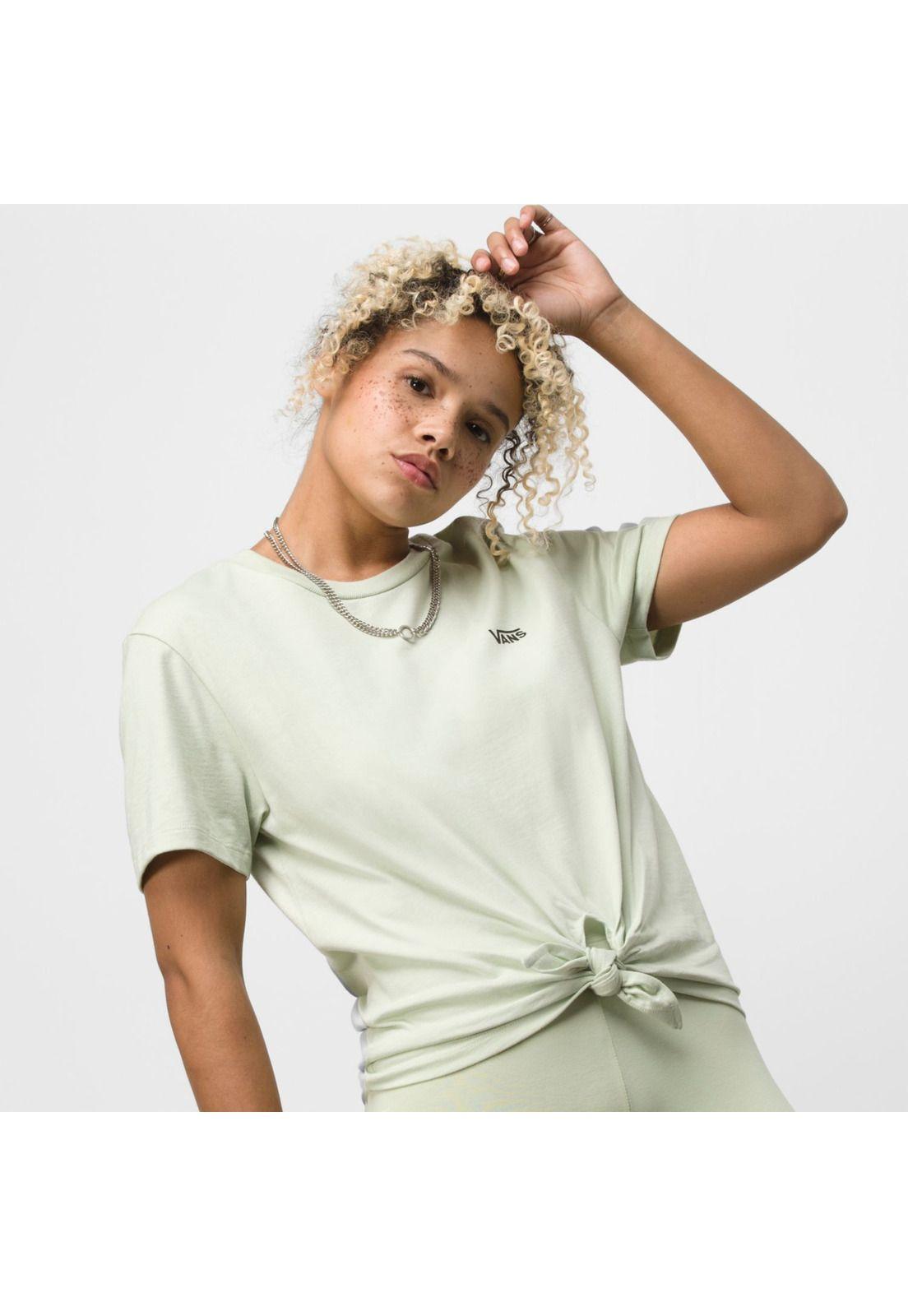 Polera M/C Mujer Wm Junior V Knot Celadon Green-1