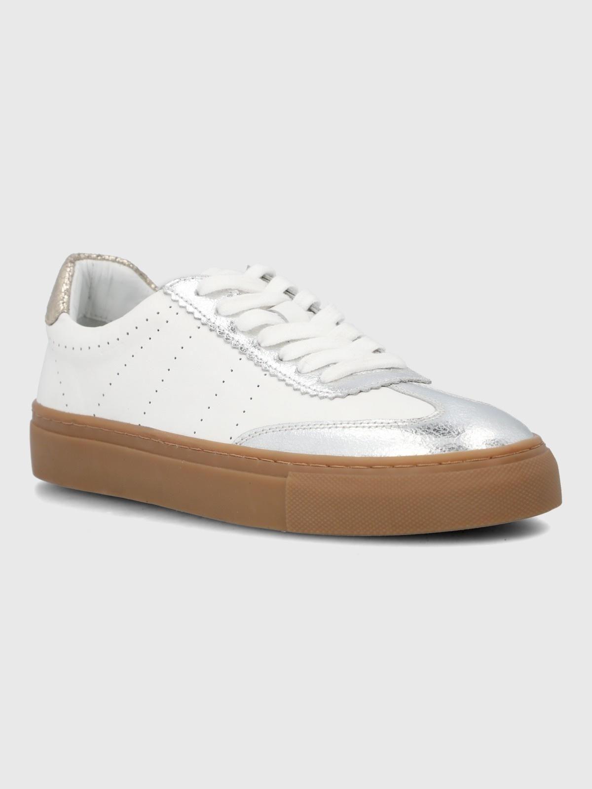 Zapatilla Cuero Mujer Salena Blanco-0