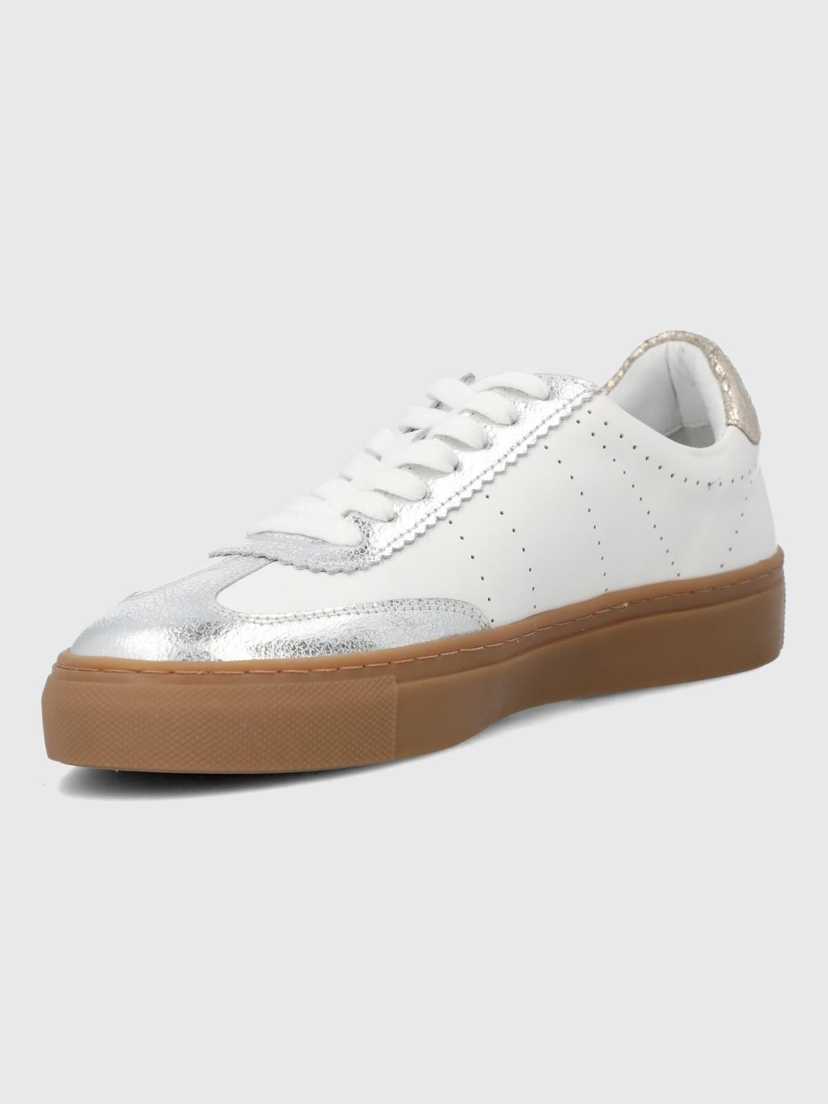 Zapatilla Cuero Mujer Salena Blanco-4
