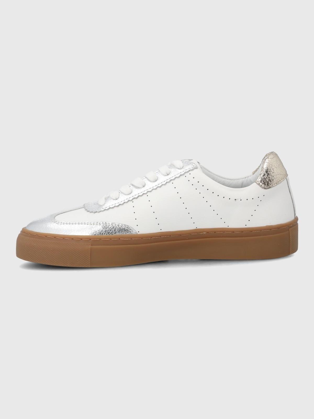 Zapatilla Cuero Mujer Salena Blanco-5