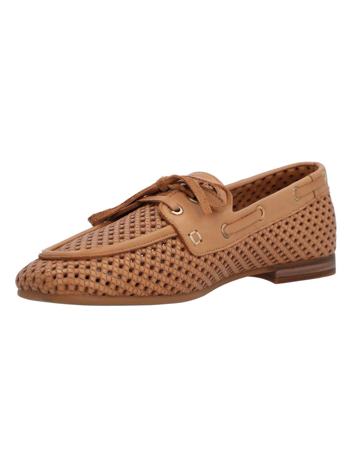 Mocasin Cuero Mujer Wellington Camel-4