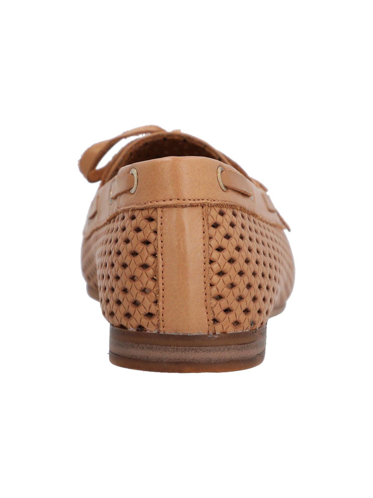 Mocasin Cuero Mujer Wellington Camel-6
