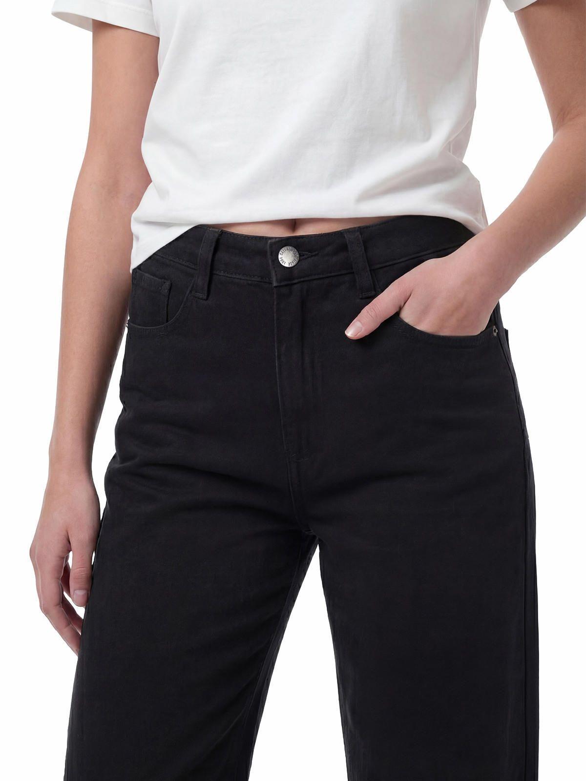 Jeans Mujer Denim Wide Leg - Black Stone-4