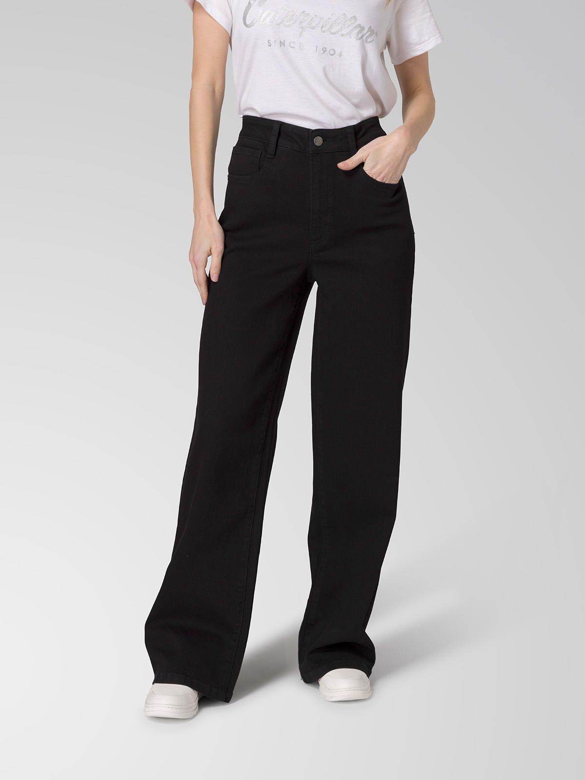Jeans Mujer Denim Wide Leg Negro-6