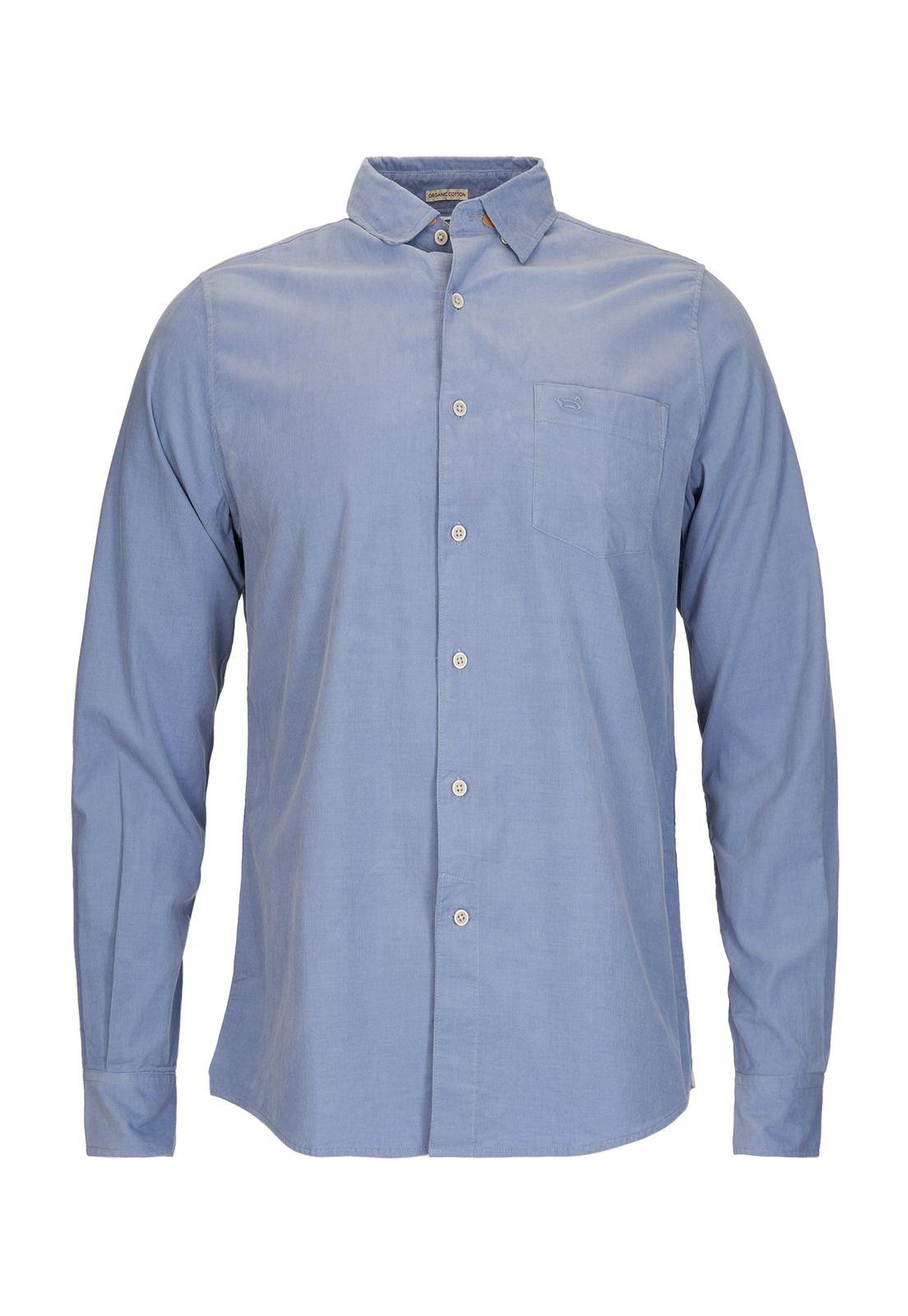 Camisa M/L Hombre Corduroy Azul-0