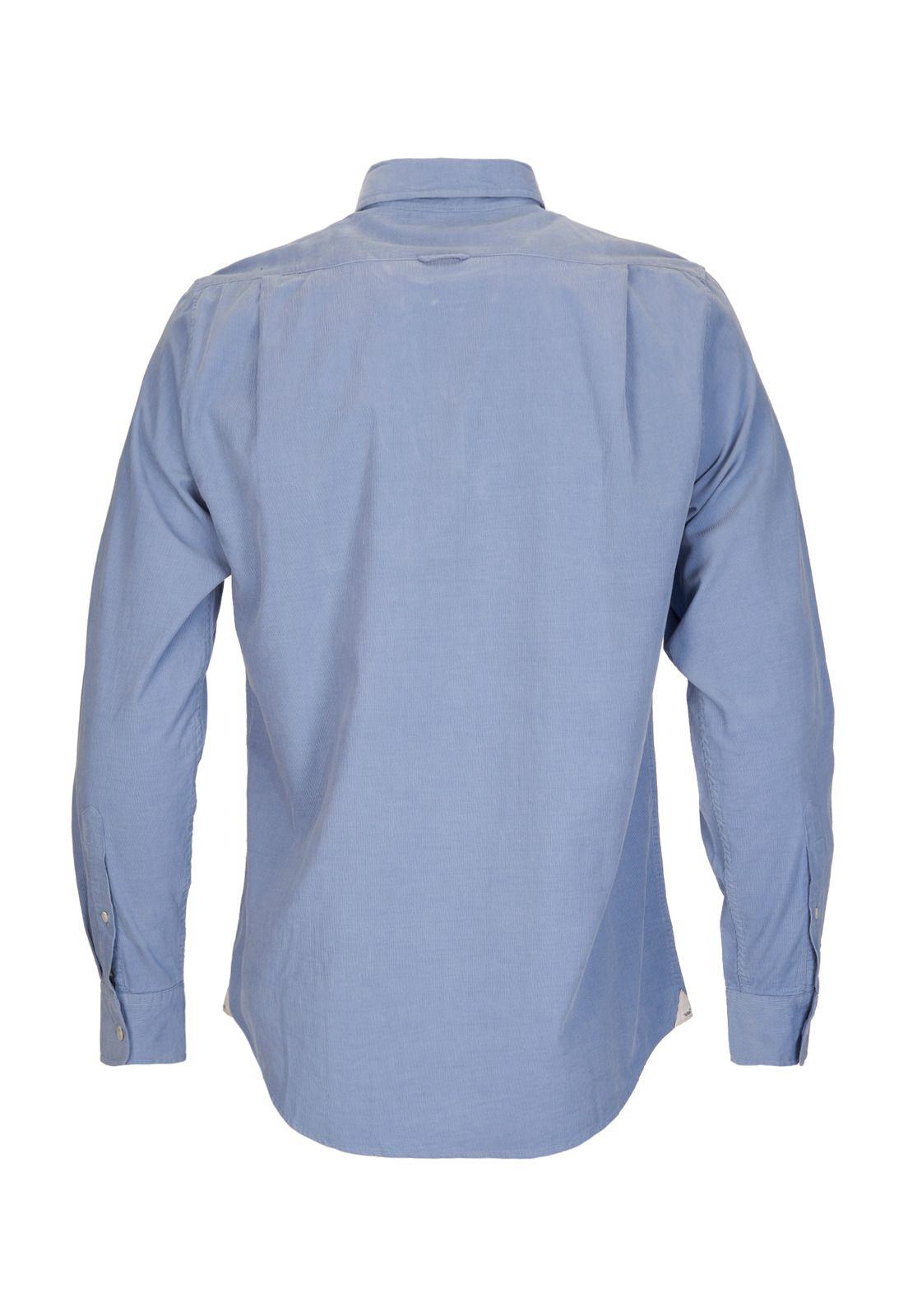 Camisa M/L Hombre Corduroy Azul-1