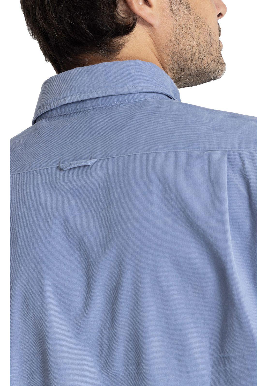 Camisa M/L Hombre Corduroy Azul-6