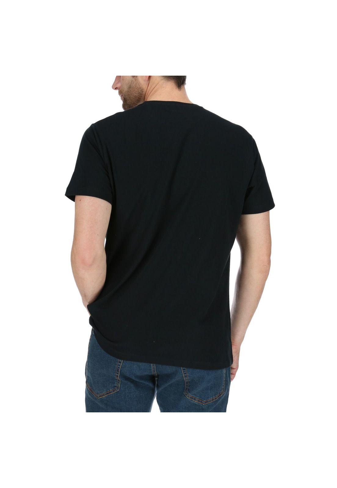 Polera Mc Hombre Camo Cat Tee Negro-2