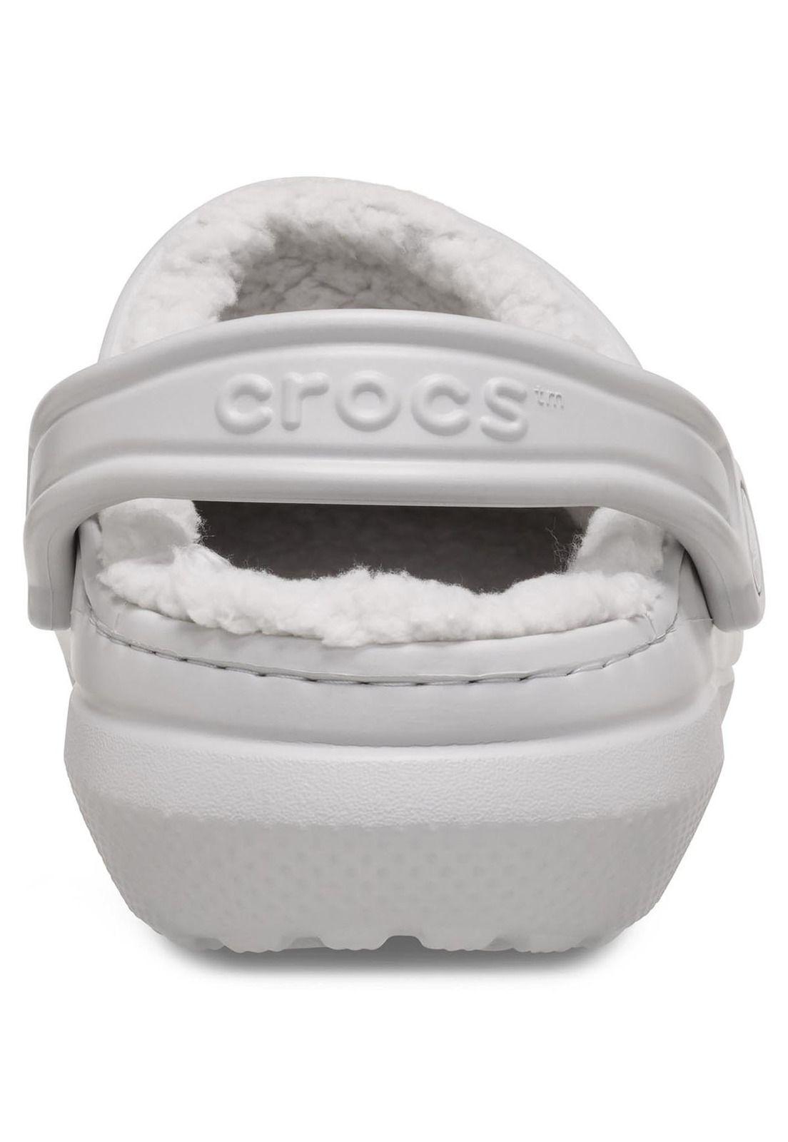Zueco Crocs Mujer Classic Lined Clog Gris-7
