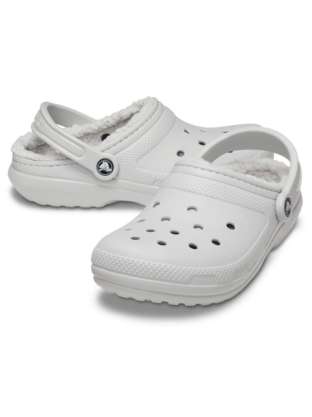 Zueco Crocs Mujer Classic Lined Clog Gris-3