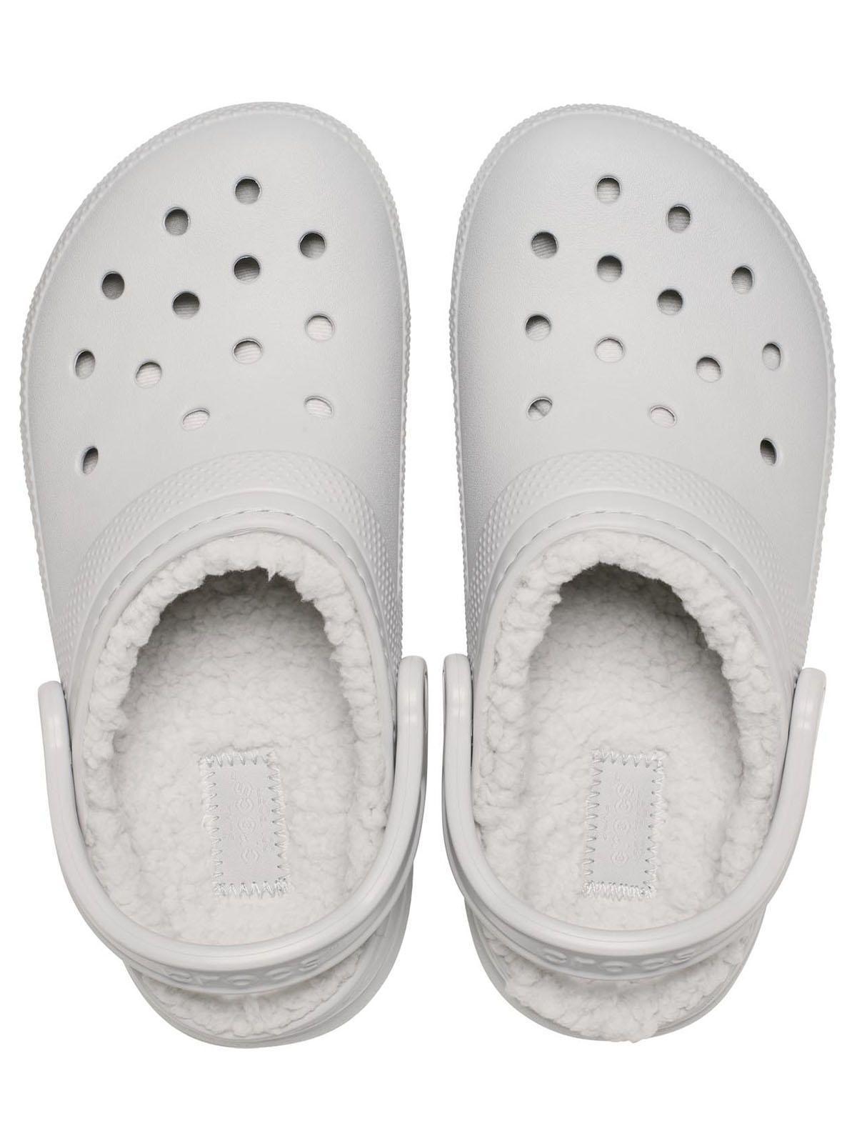 Zueco Crocs Mujer Classic Lined Clog Gris-4