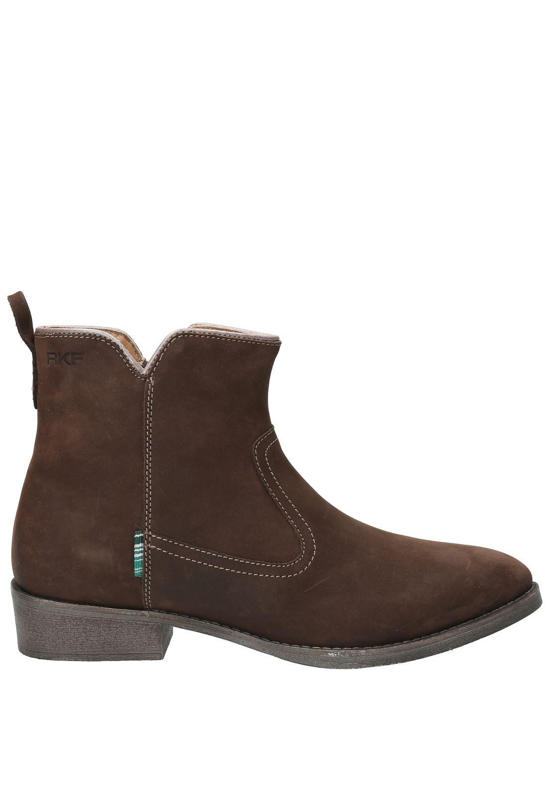 Botín Cuero Mujer Tucson Café Oscuro-0