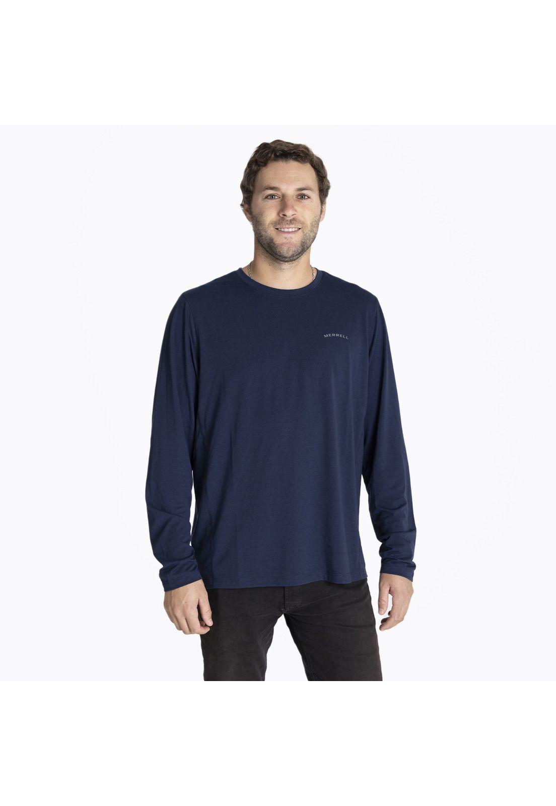 Polera Hombre Tencel Azul-0