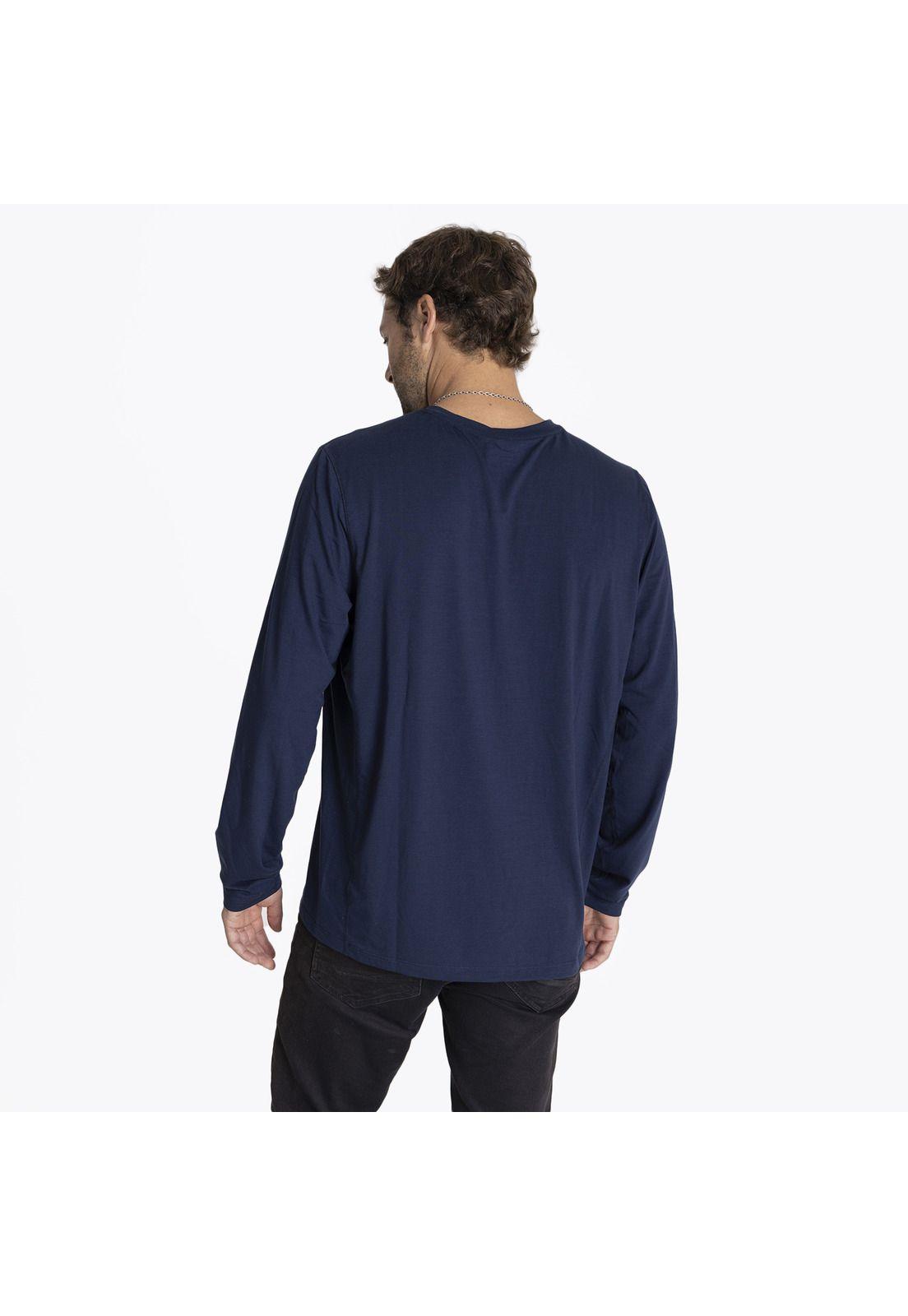 Polera Hombre Tencel Azul-1