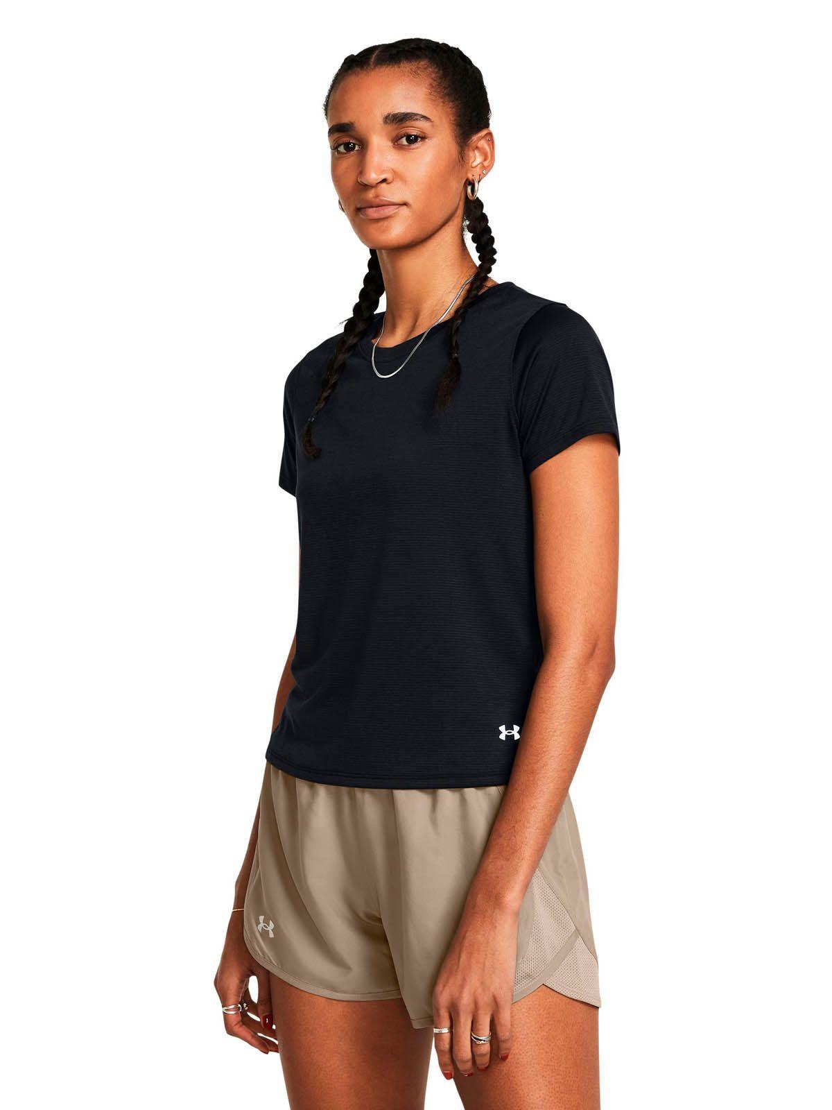 Polera Manga Corta Running para Mujer Launch Negro 
-3