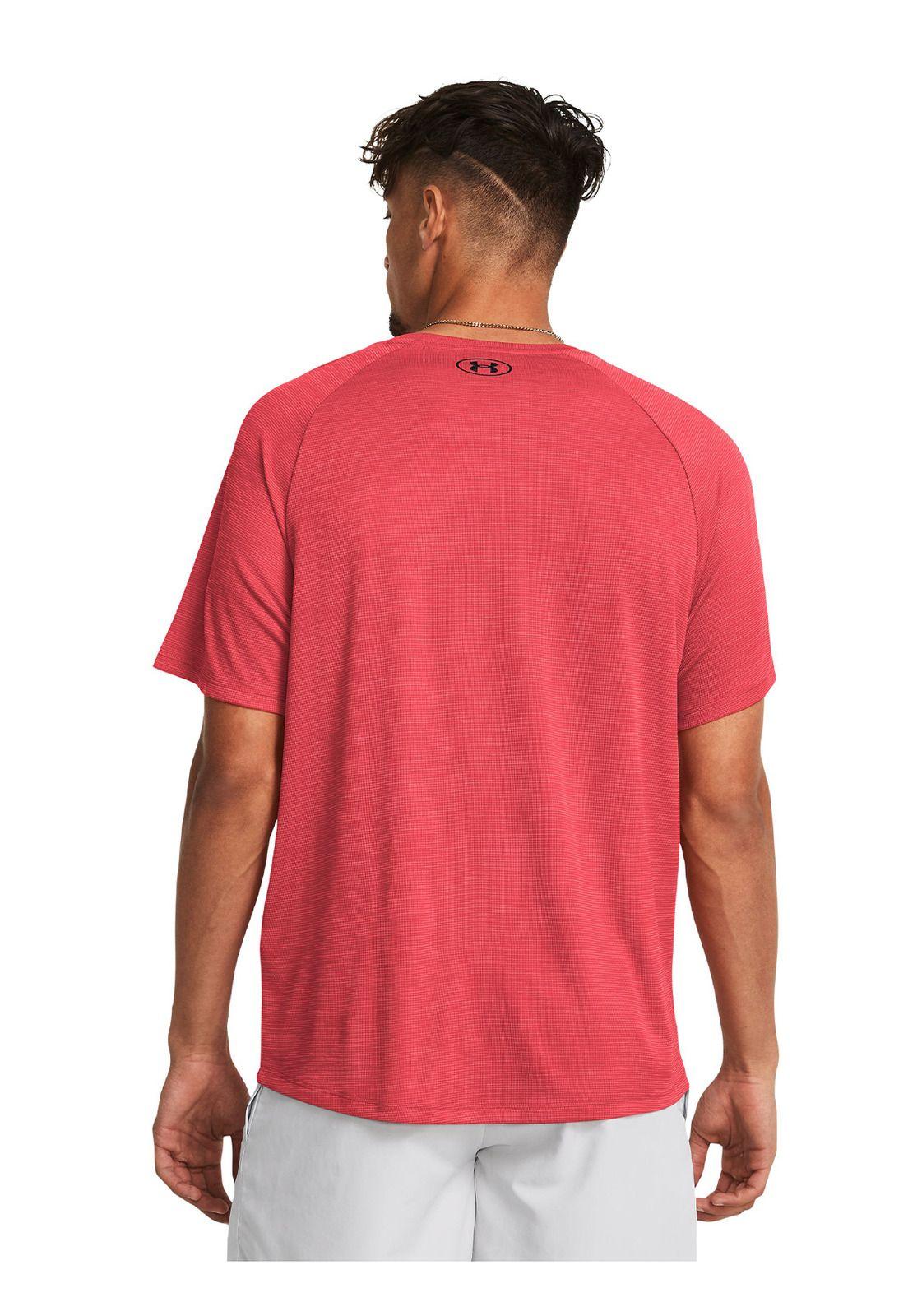 Polera manga corta UA Tech hombre Rojo-4