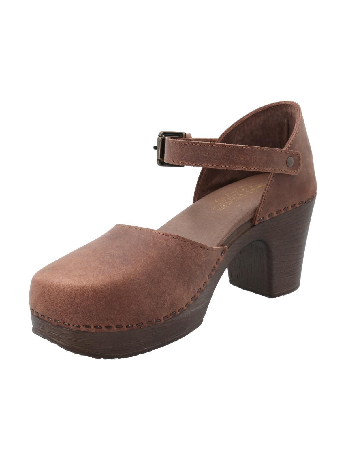 Sueco Cuero Mujer Lu Café-5