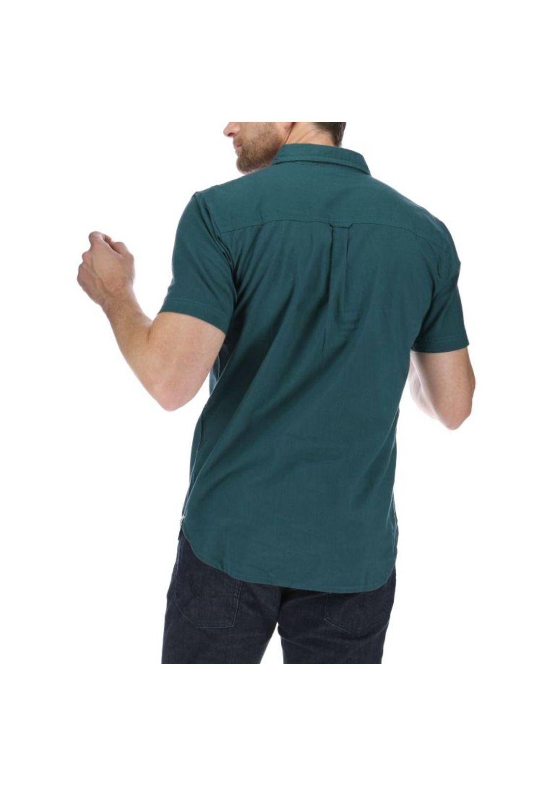 Camisa Mc Hombre Camo Pocket S/S Shirt Verde Petróleo-2