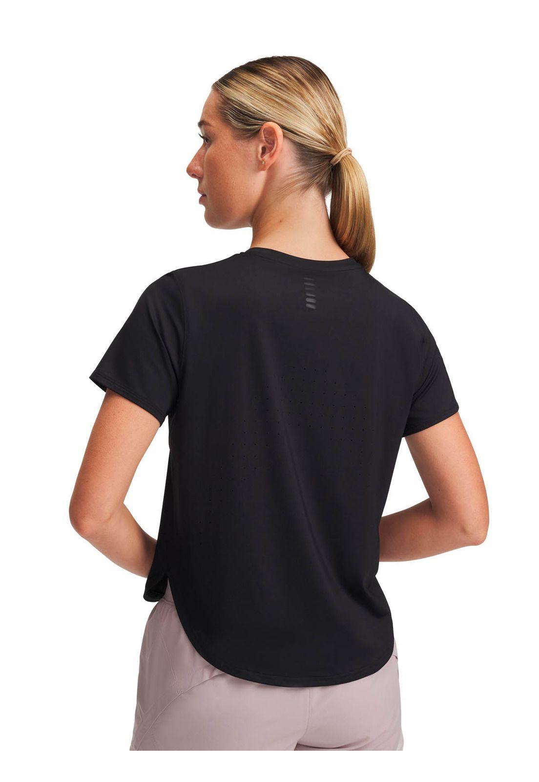 Polera Manga Corta Running para Mujer Launch Elite Negro -1