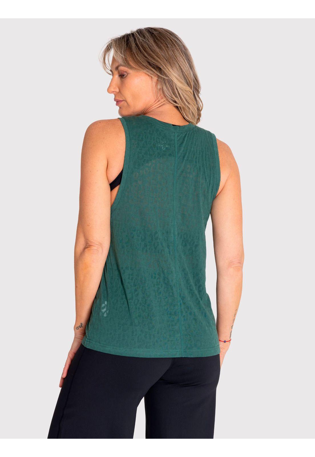 Polera deportiva Mujer Cheetah Tank Verde-1