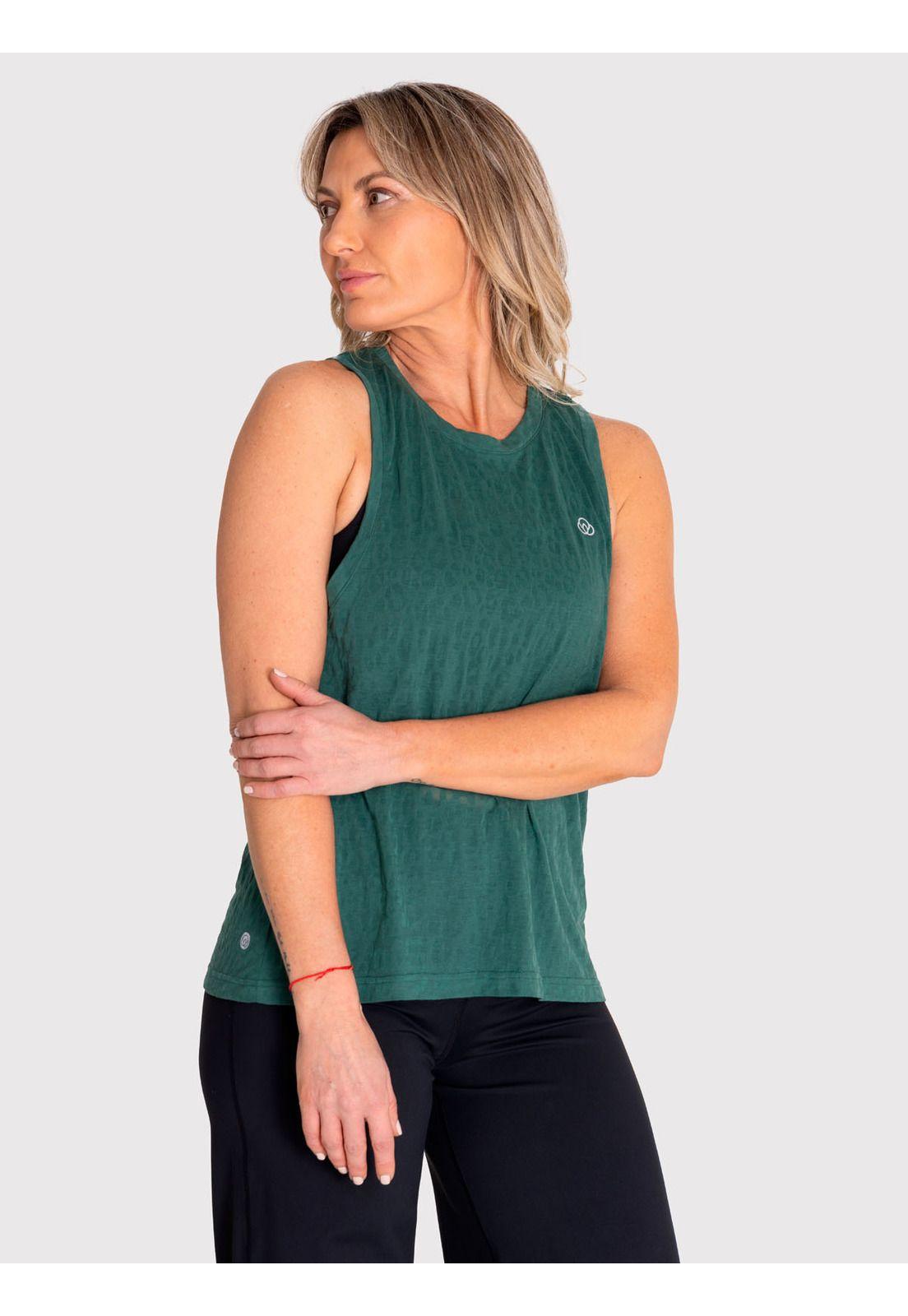Polera deportiva Mujer Cheetah Tank Verde-2