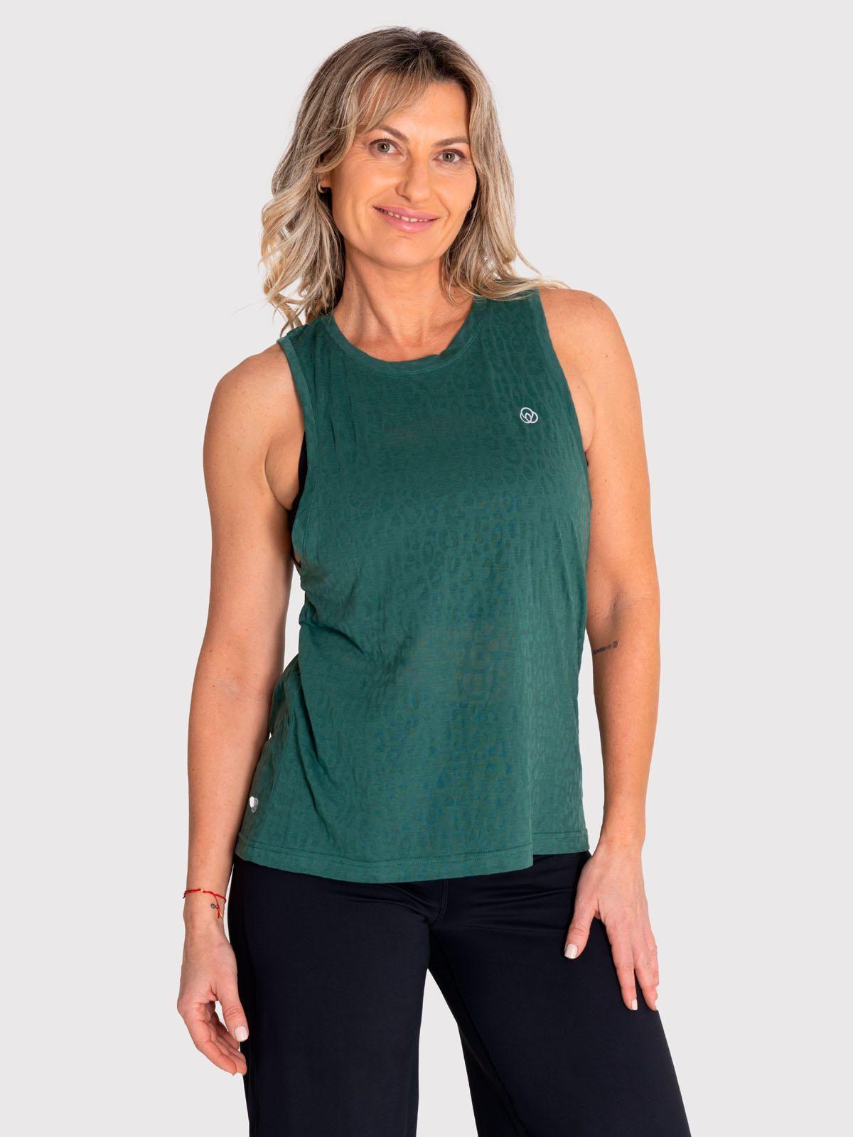 Polera deportiva Mujer Cheetah Tank Verde-0