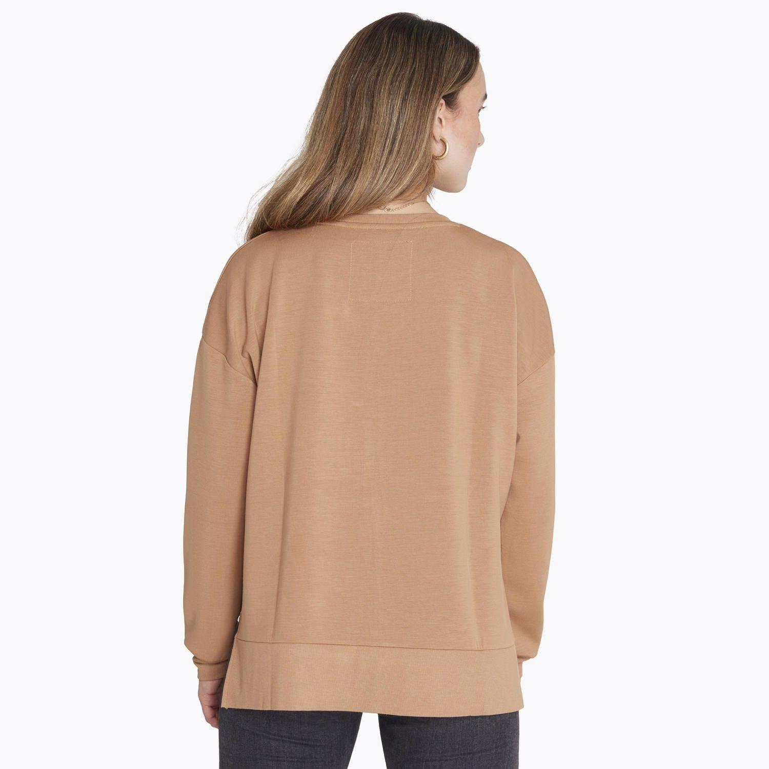 Polerón Crew Neck Sweatshirt Café Mujer-3