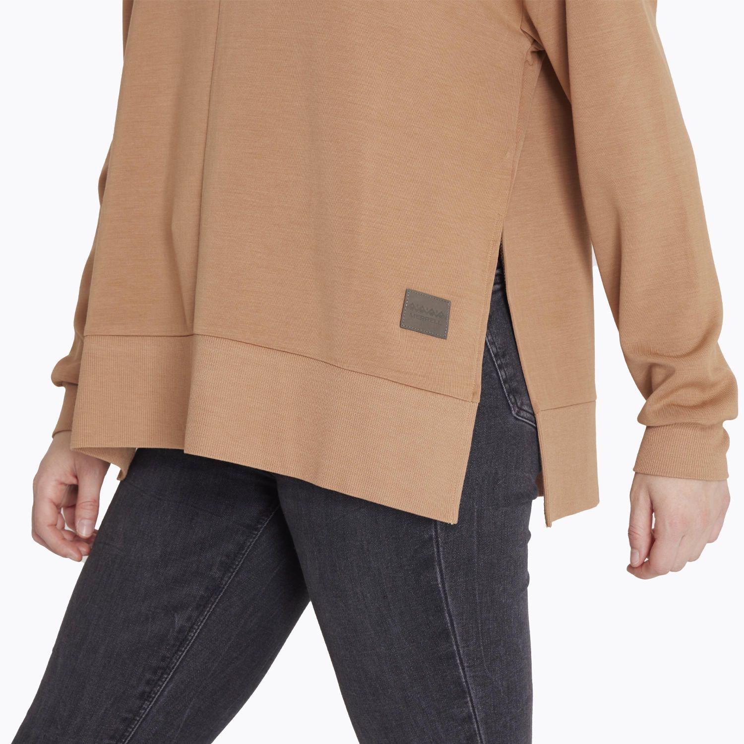 Polerón Crew Neck Sweatshirt Café Mujer-4