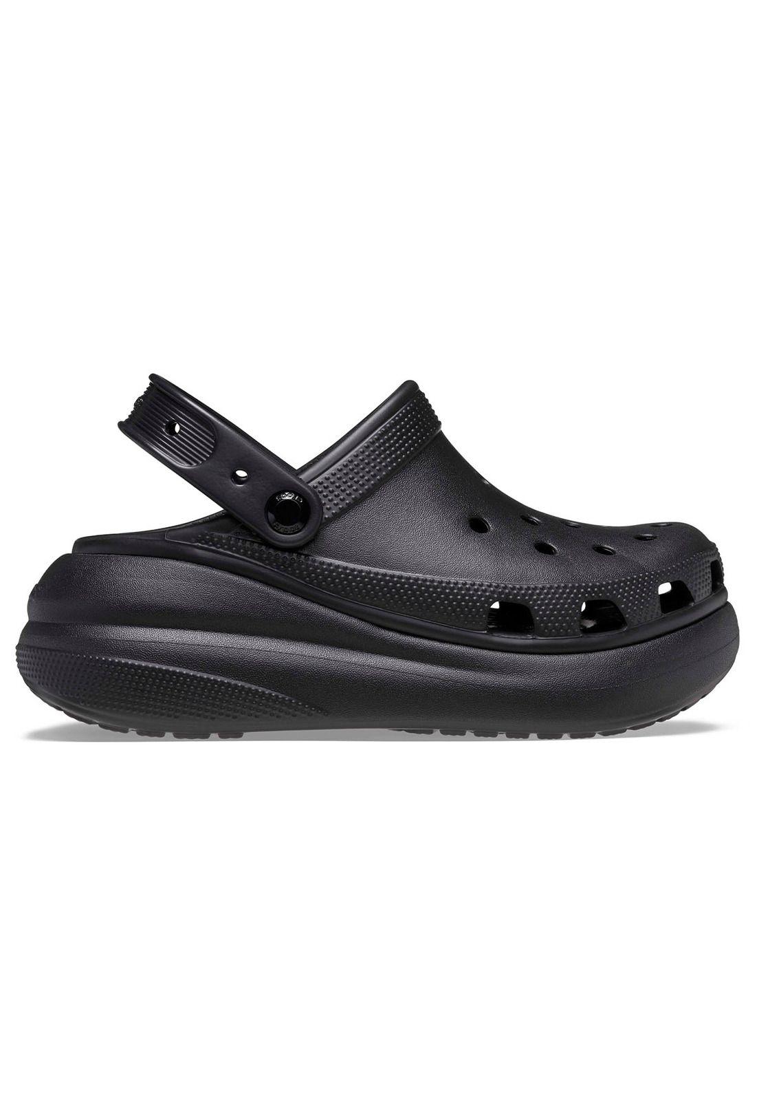 Zueco Crocs Mujer Crush Clog Negro-0