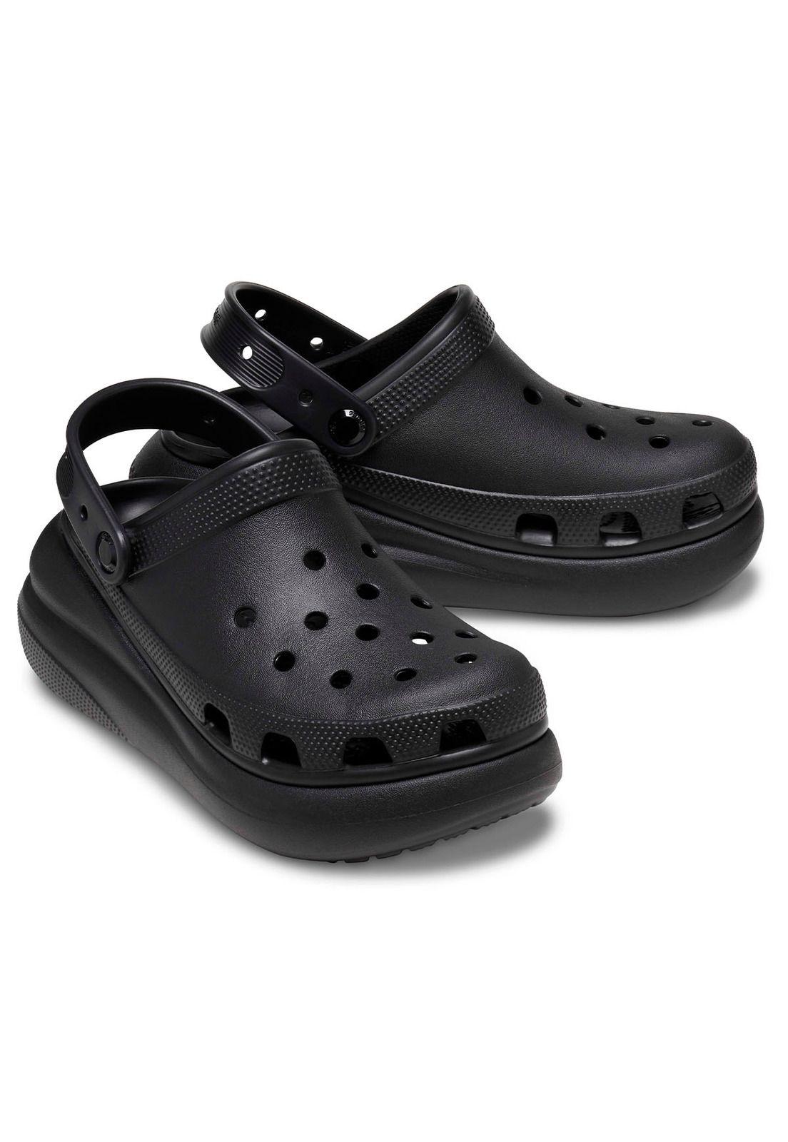 Zueco Crocs Mujer Crush Clog Negro-3