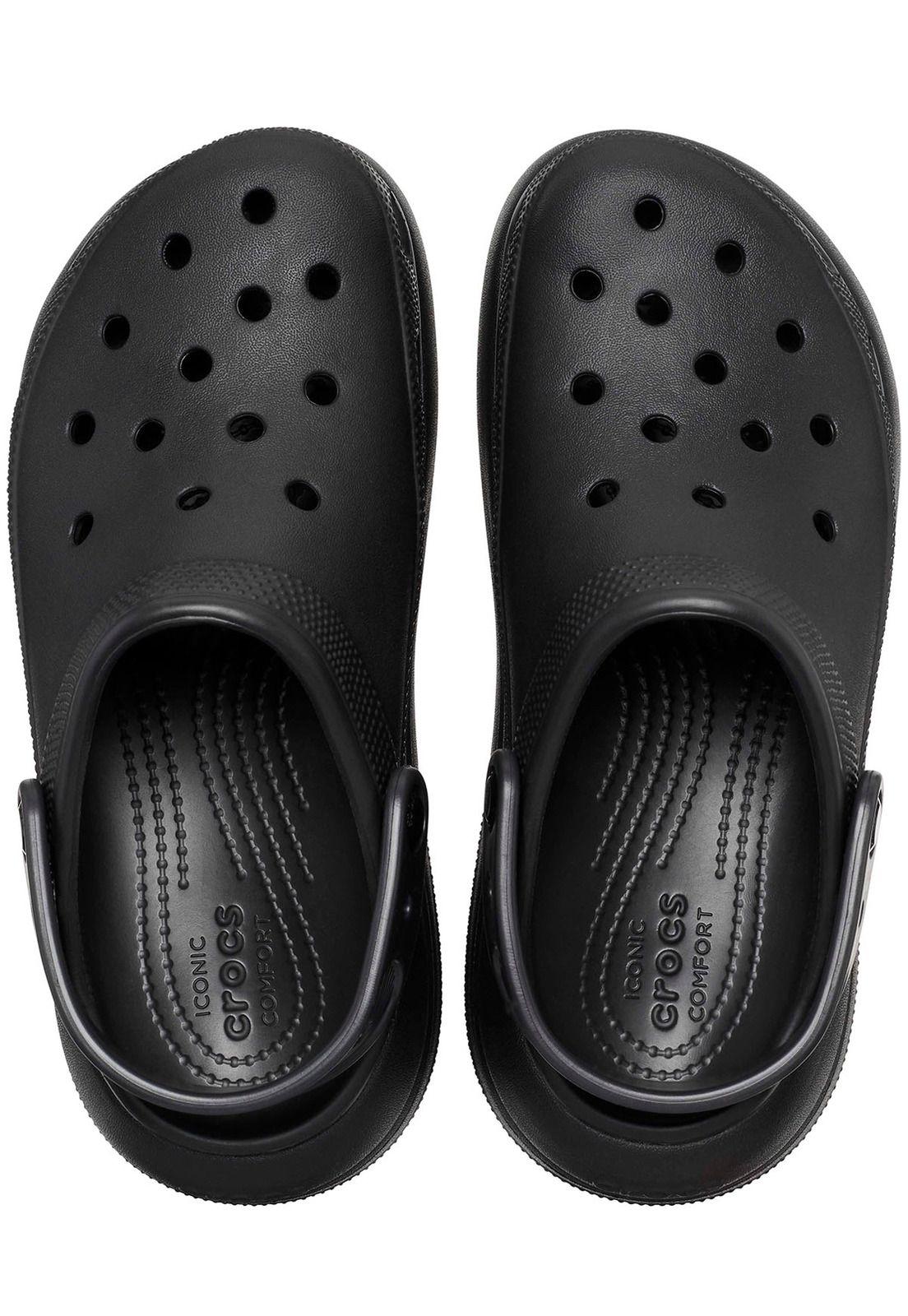 Zueco Crocs Mujer Crush Clog Negro-4