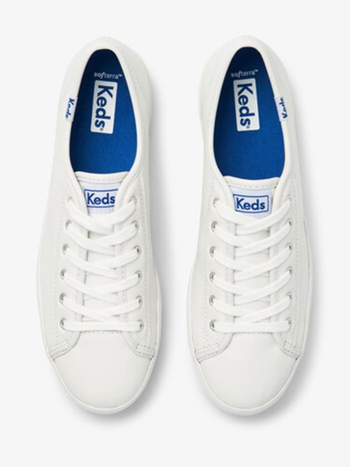 Zapatilla Cuero Blanca Mujer Triple Kick -4