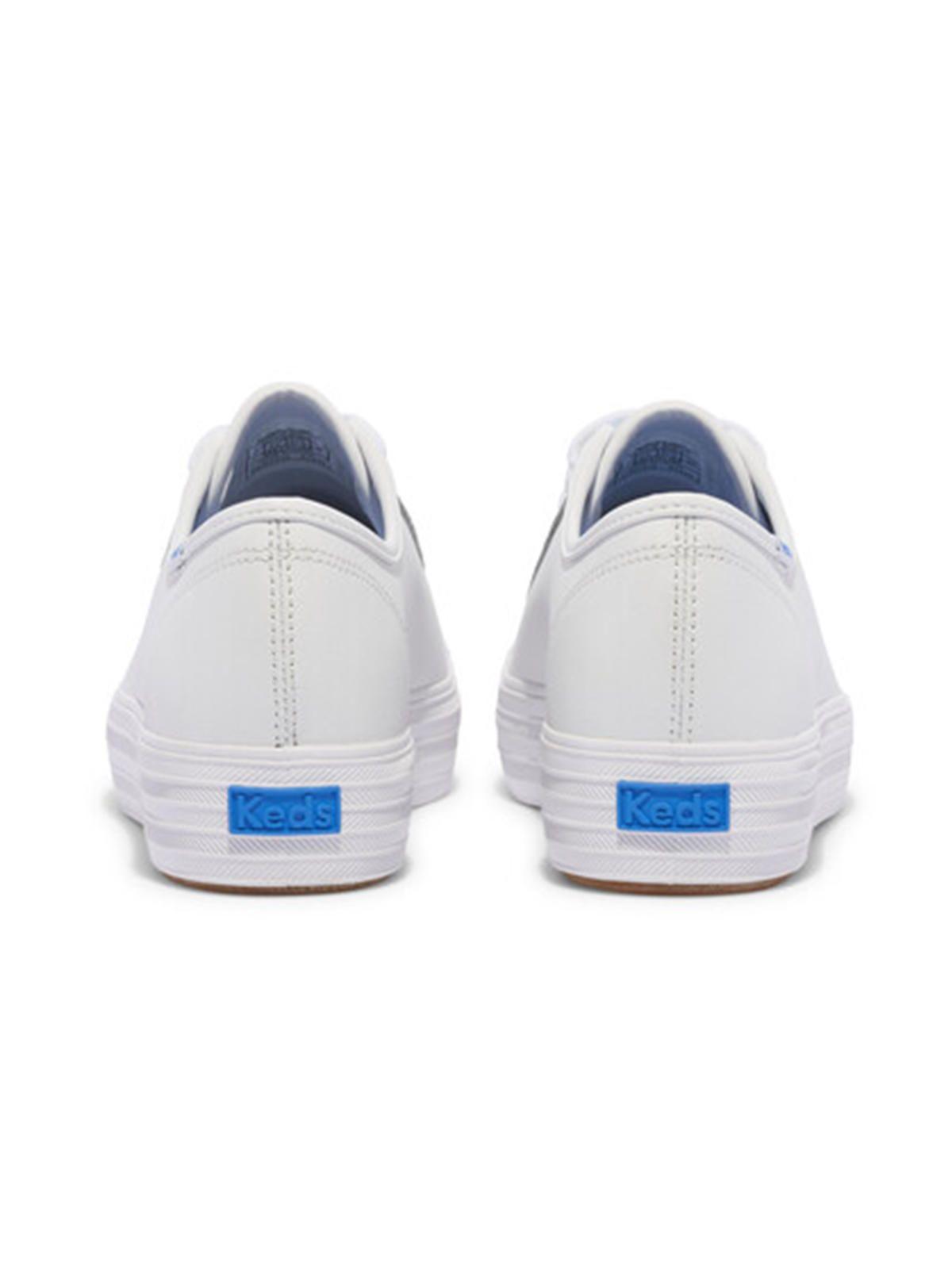 Zapatilla Cuero Blanca Mujer Triple Kick -5