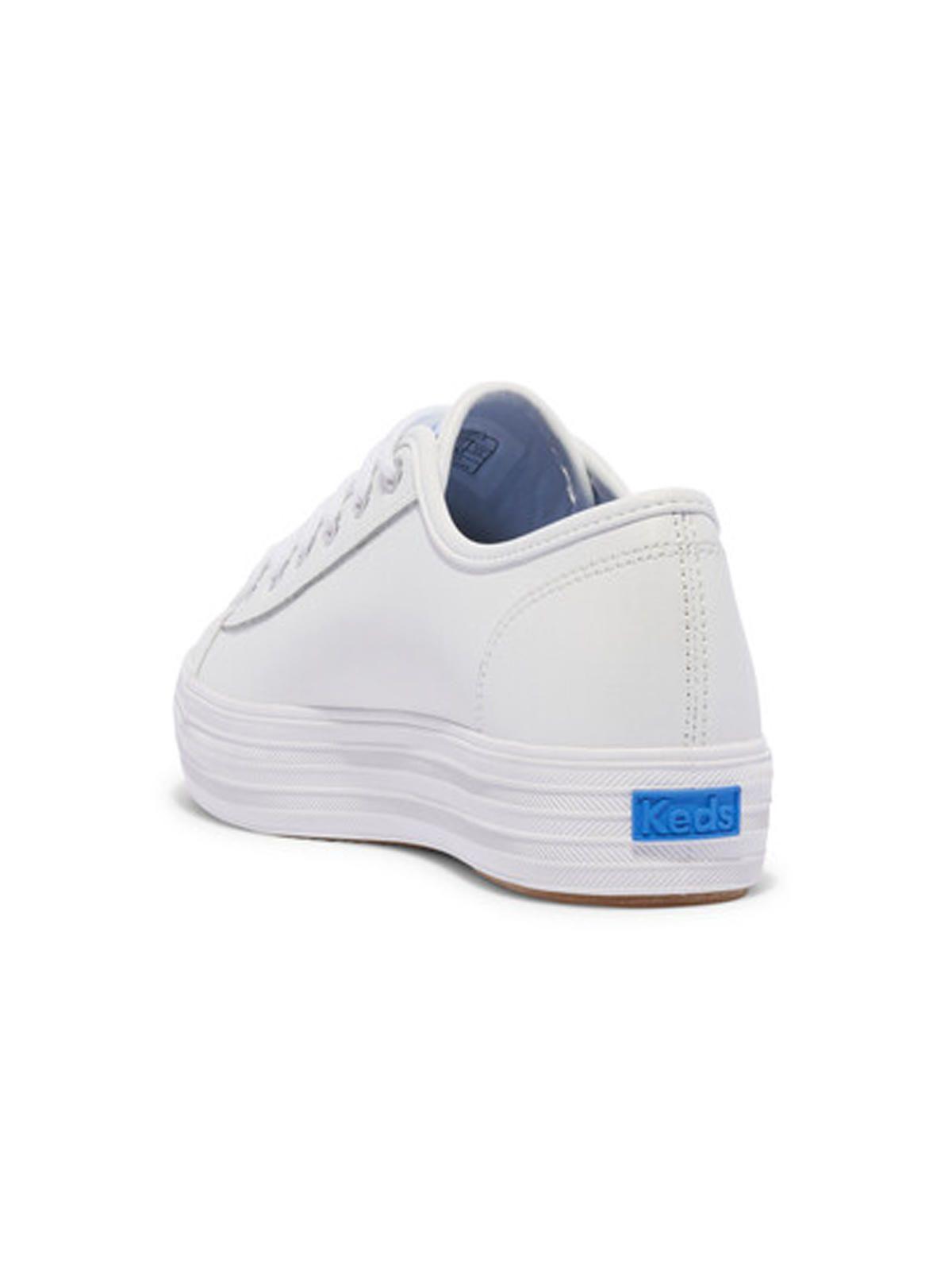 Zapatilla Cuero Blanca Mujer Triple Kick -6