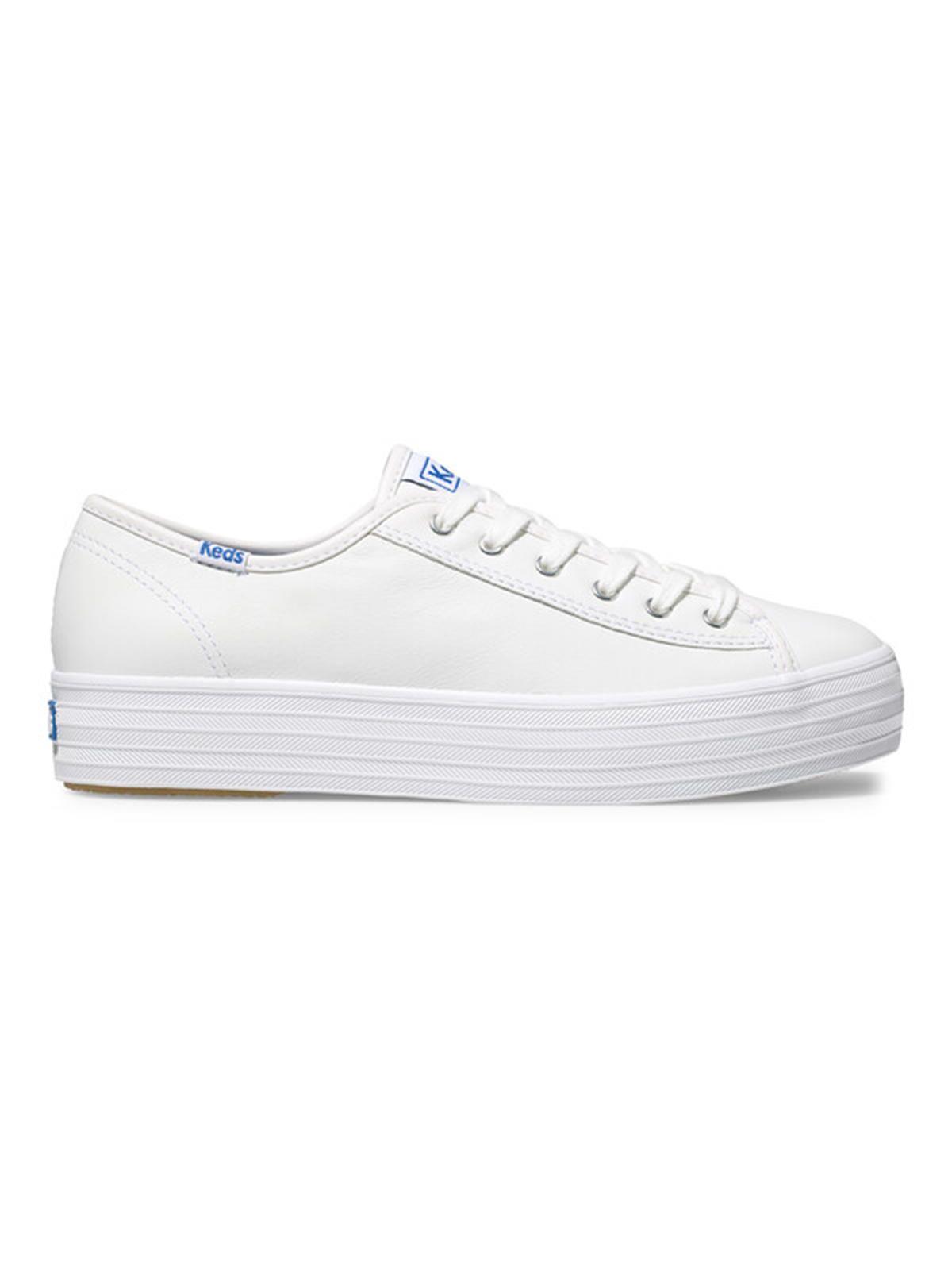 Zapatilla Cuero Blanca Mujer Triple Kick -0