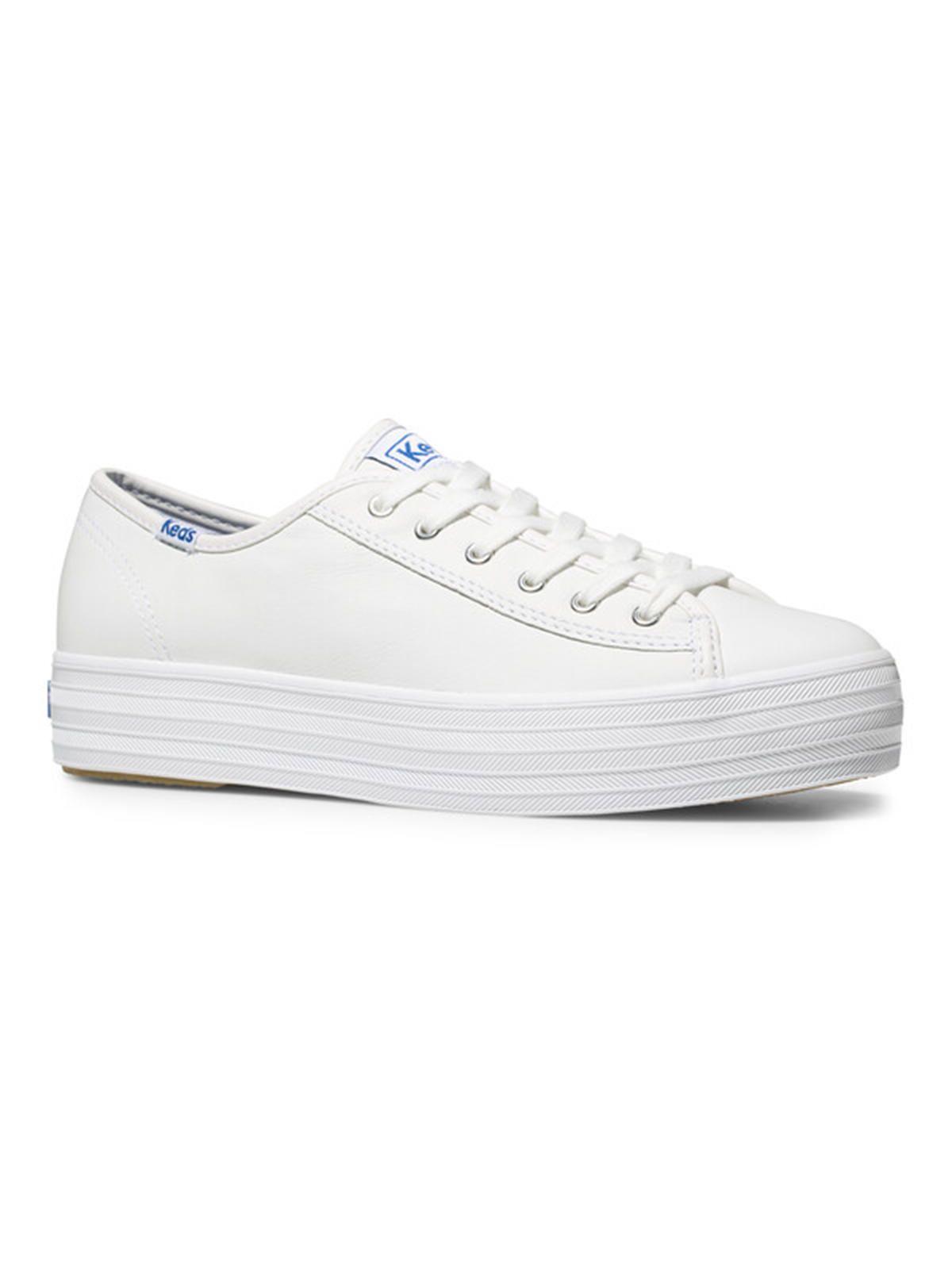 Zapatilla Cuero Blanca Mujer Triple Kick -3