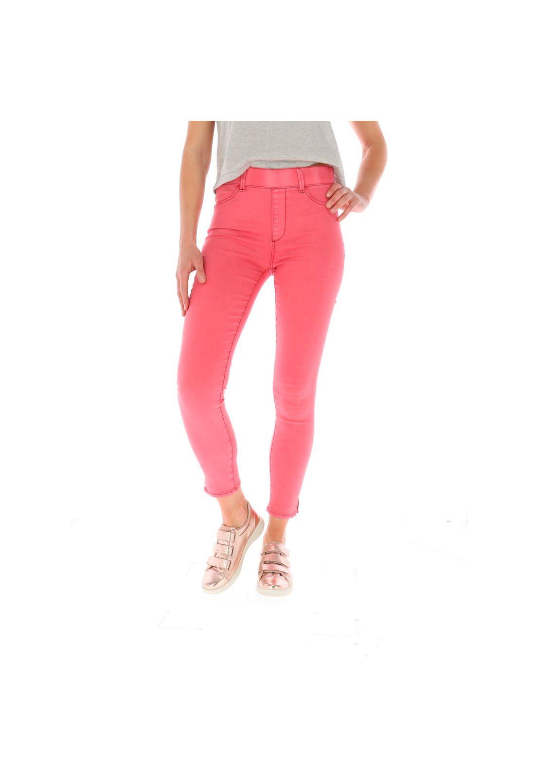 JEANS MUJER JEGGING ROSA-0