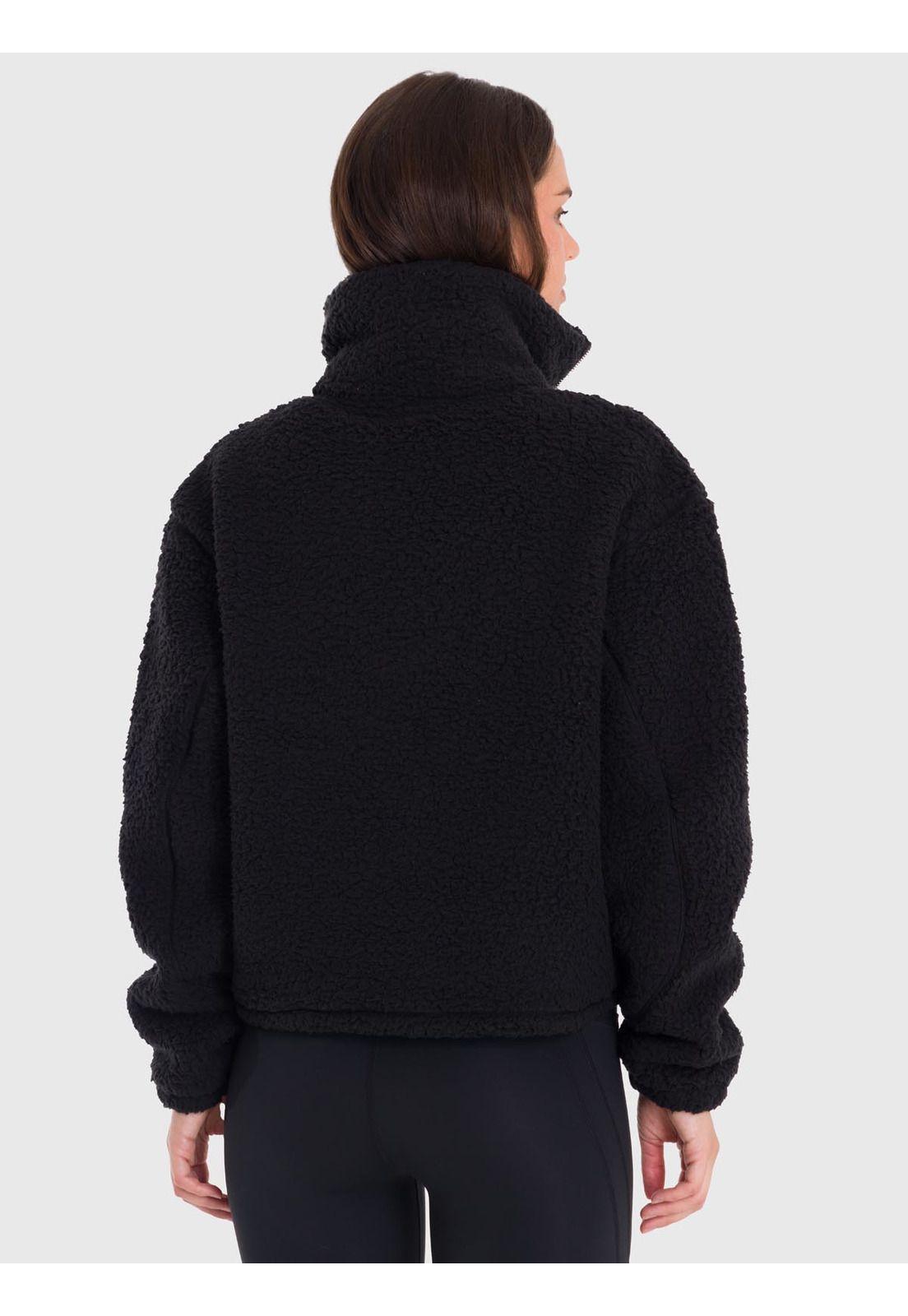 Polar Mujer Mid Zip Sherpa Negro-4