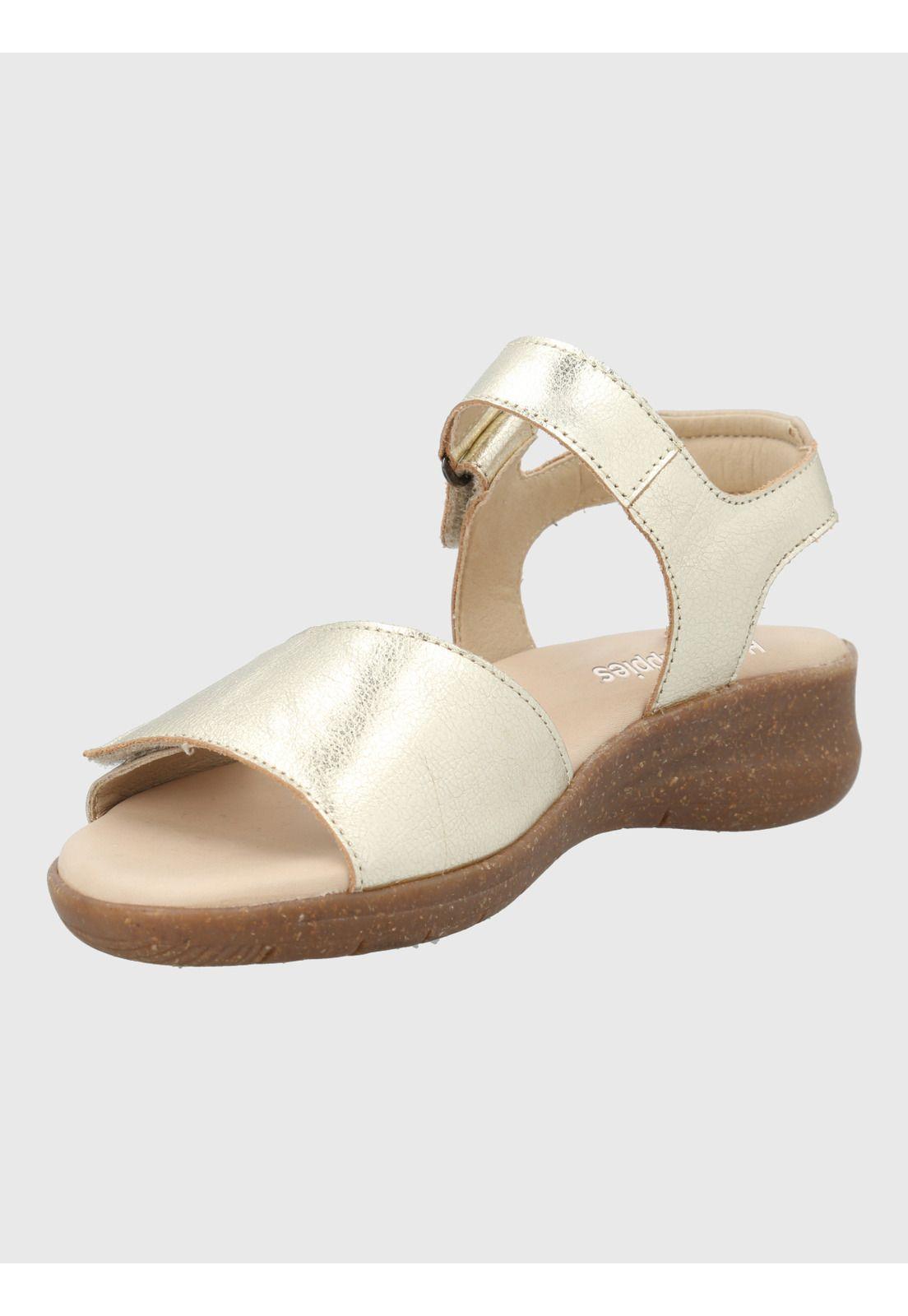 Sandalia Cuero Mujer Moon Ligh Metalizada-4