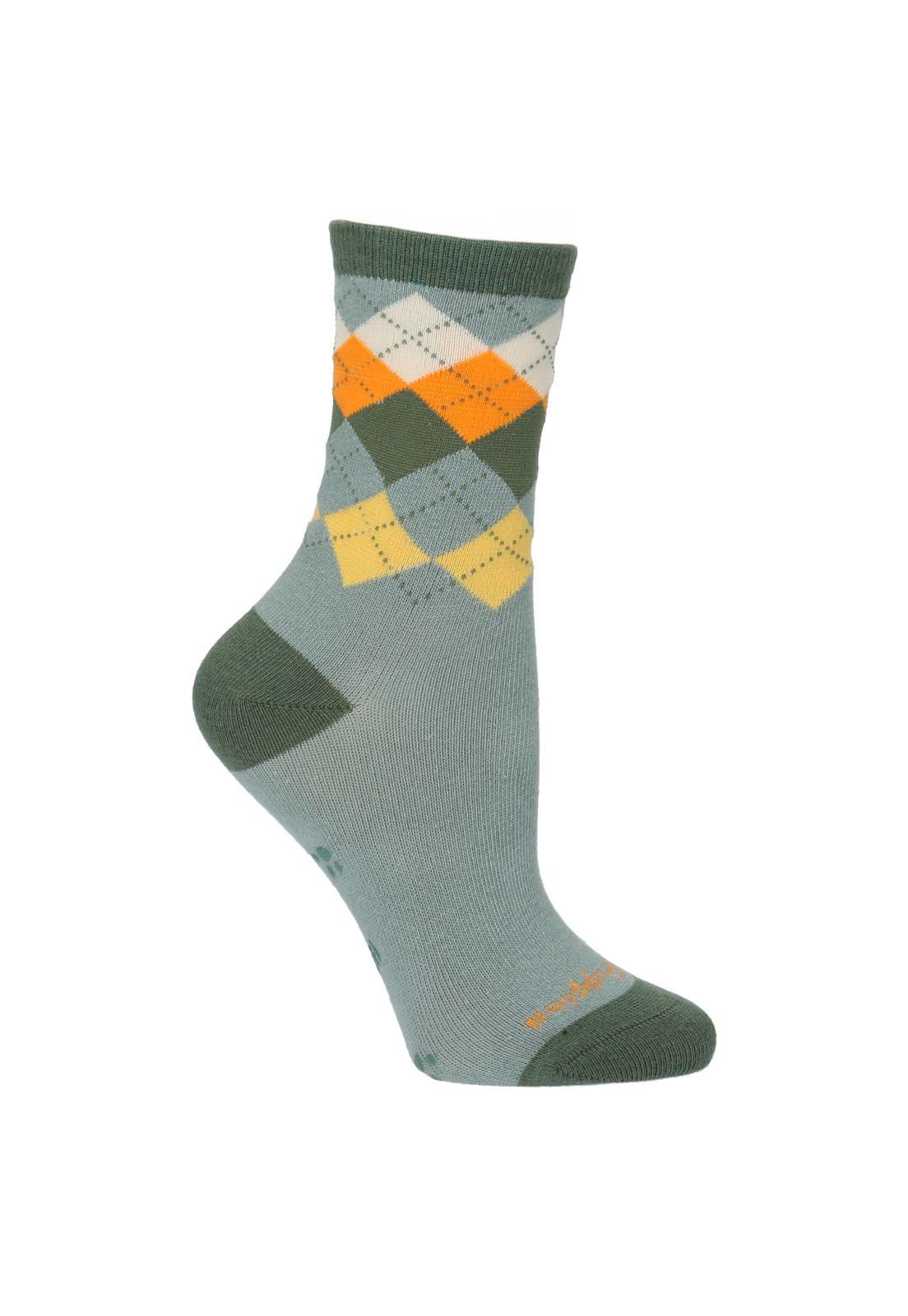 Calcetín Algodón Niño Argyle Verde-0