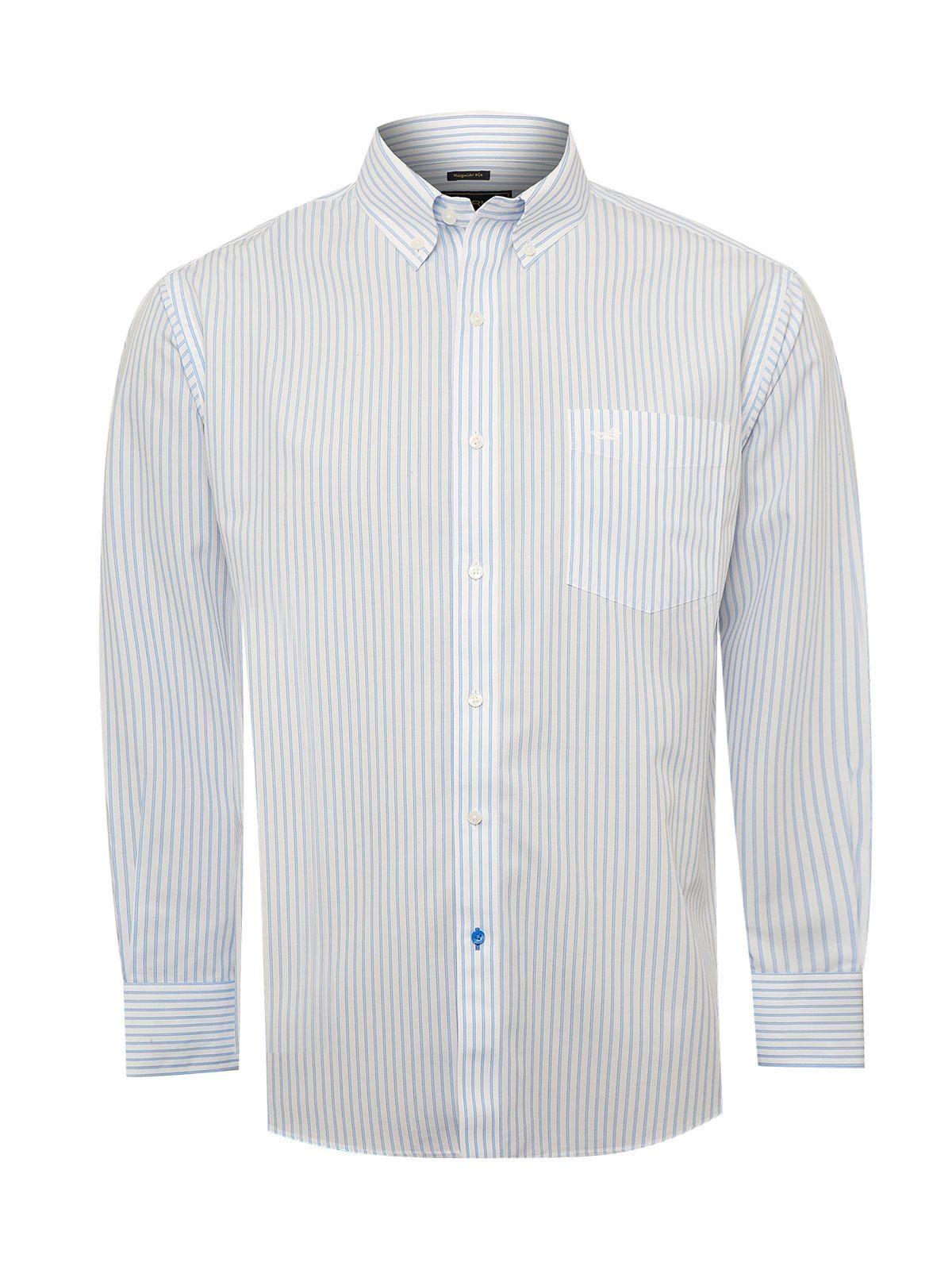 Camisa Cuello Button-Down Hombre WF Azul-1
