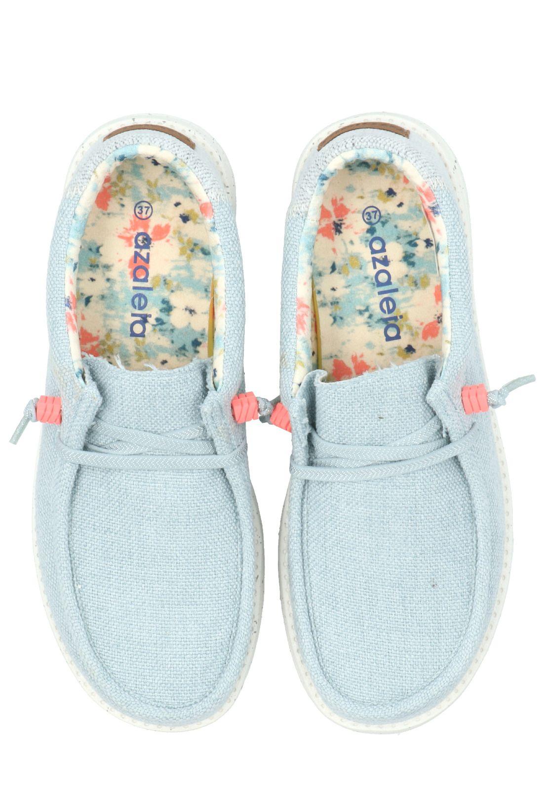 Zapatilla Mujer Benedetto Hey Dude Celeste -6