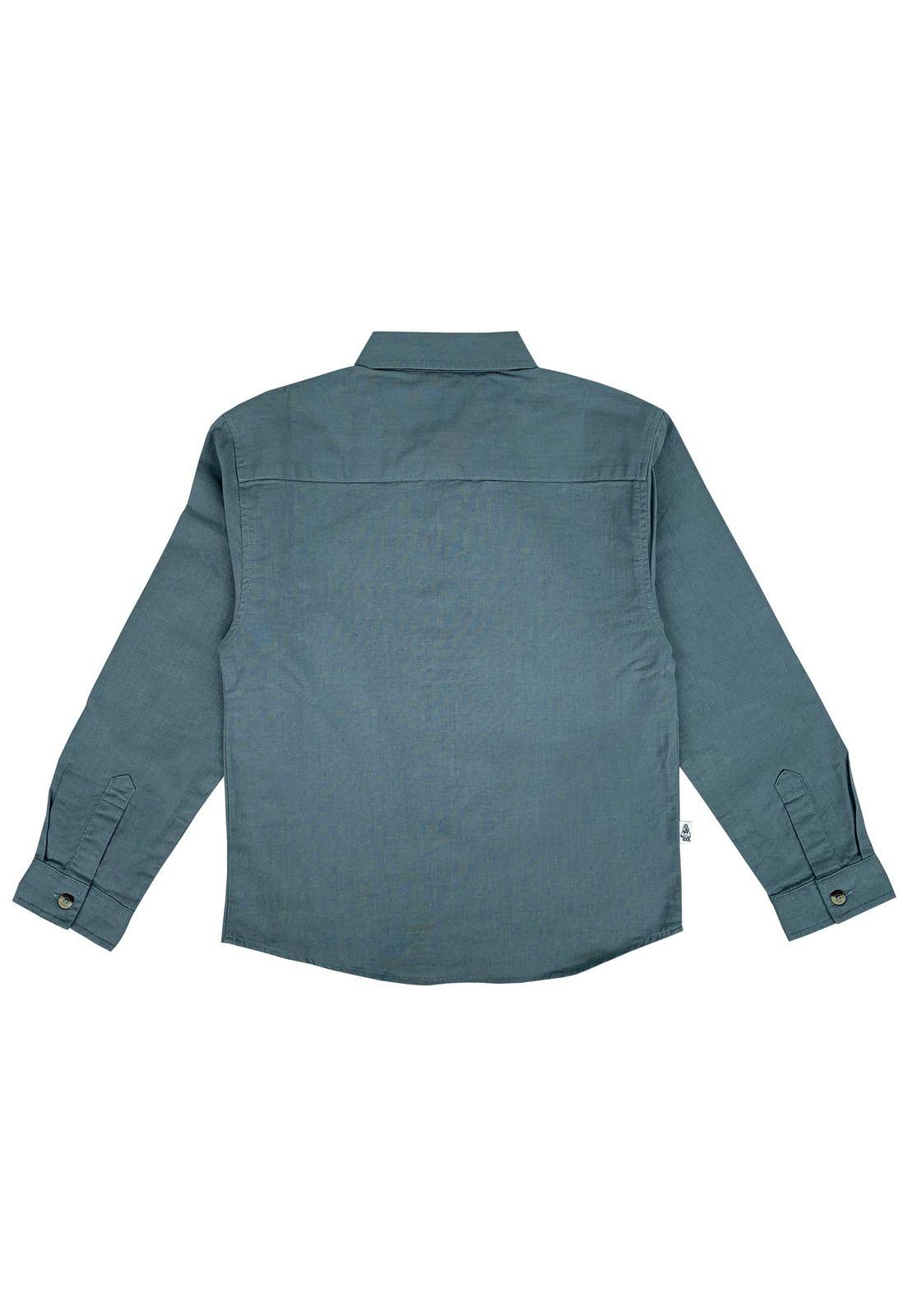 Camisa Pumba Niño Lino Azul-1
