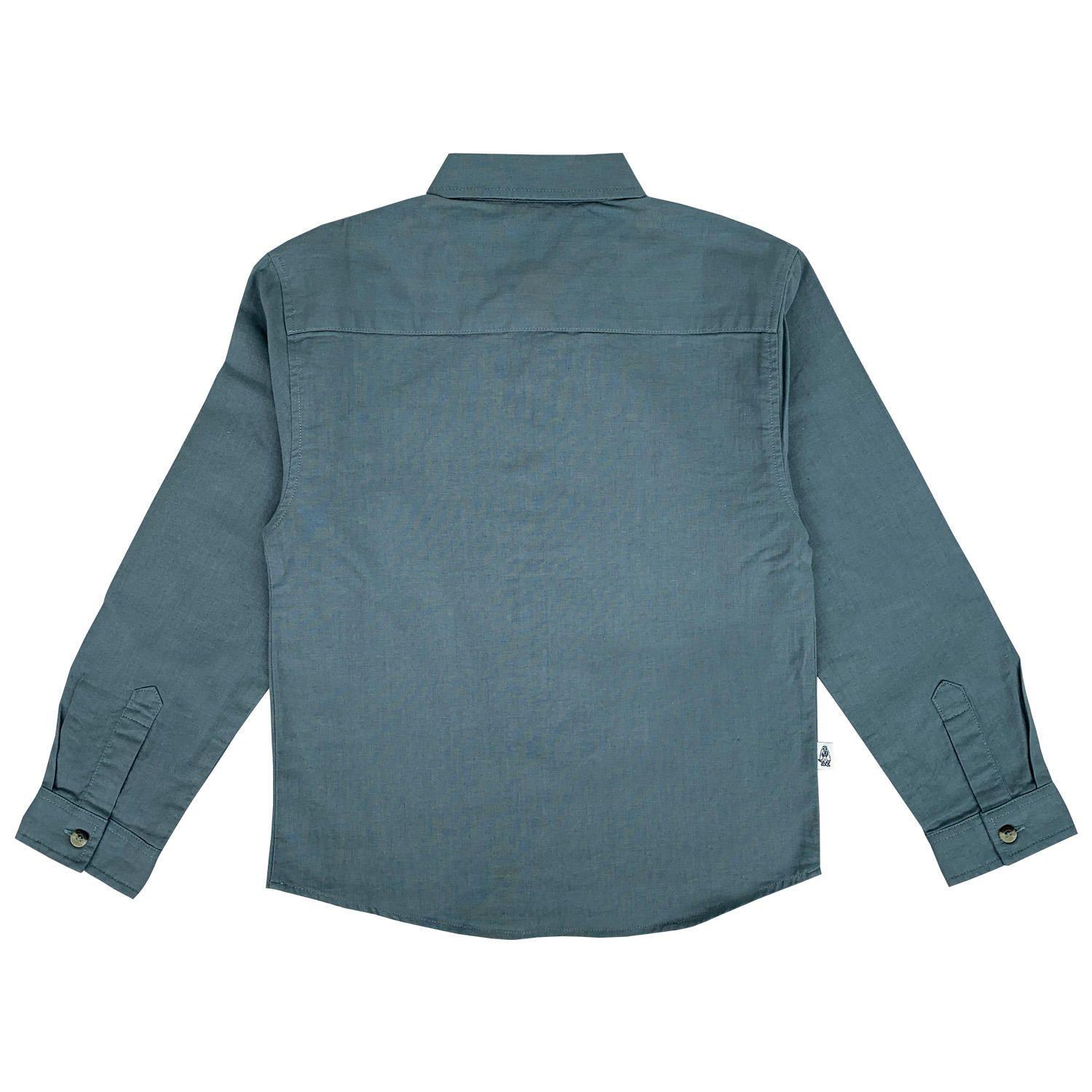 Camisa Pumba Niño Lino Azul-1