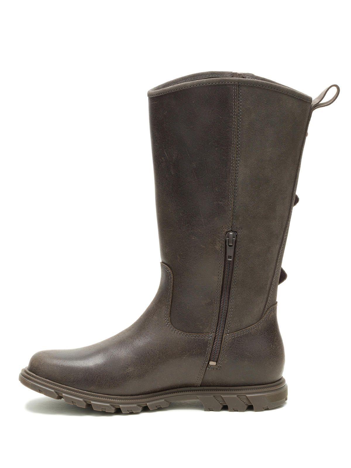 Bota Cuero Mujer Notion Buckle Café Oscuro-3