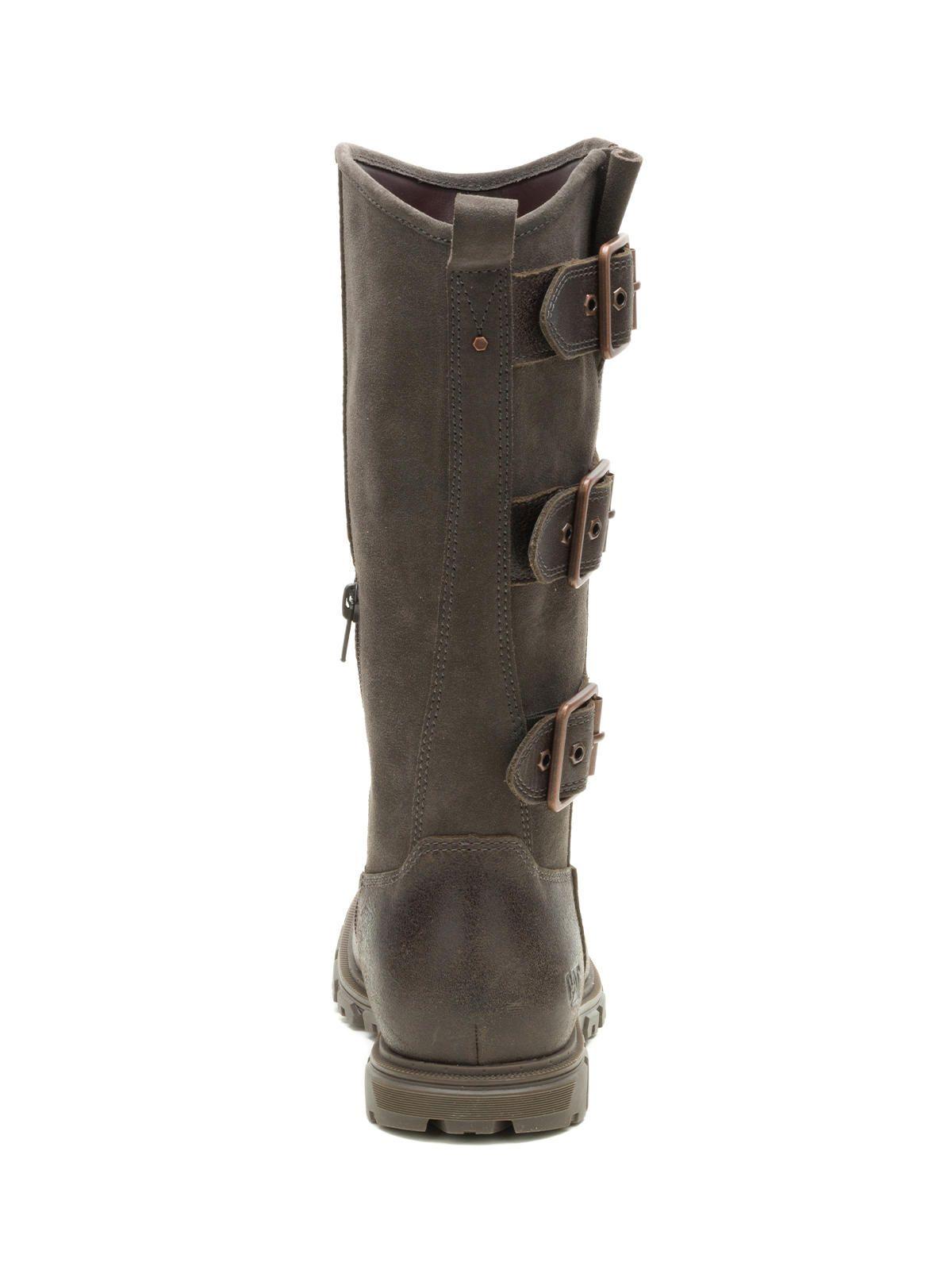 Bota Cuero Mujer Notion Buckle Café Oscuro-5