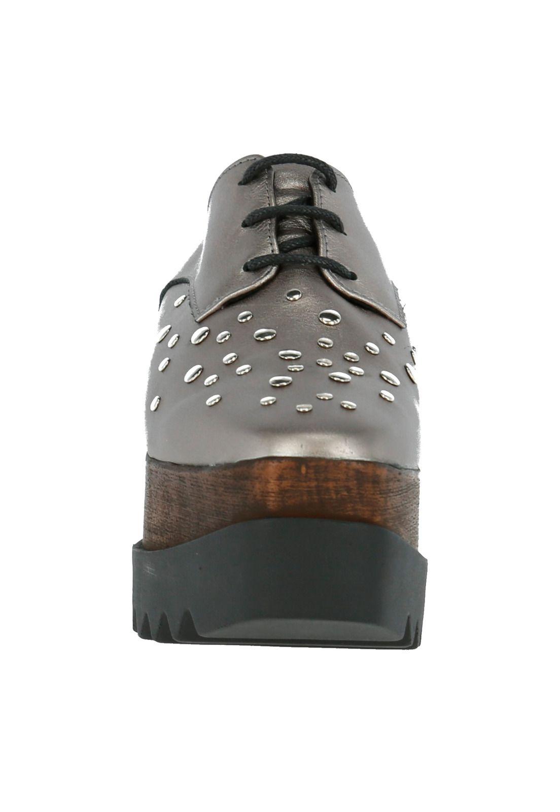 Bota Cuero Mujer Sabrina Plateado-4